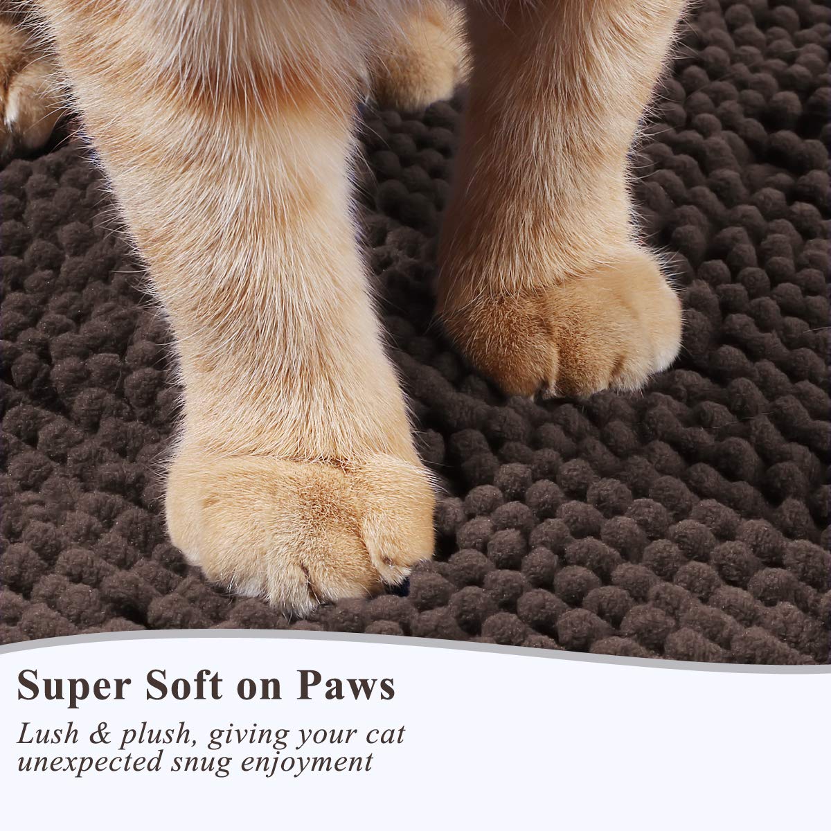 Vivaglory Cat Litter Mat, Litter Trapping Mat, 35''   25'' Cat Kitty Litter Rug With Waterproof Back, Super Soft For Cat'S Paws,