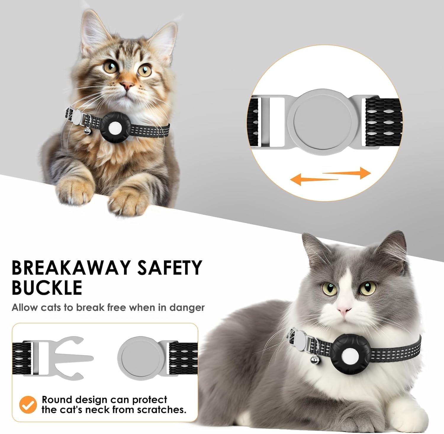 HONGTOP H Pet Tracker for Cats,GPS Cat Tracker,Smart Pet Location Tracker with Collar and Holder,Waterproof Cat GPS Tracker Trac