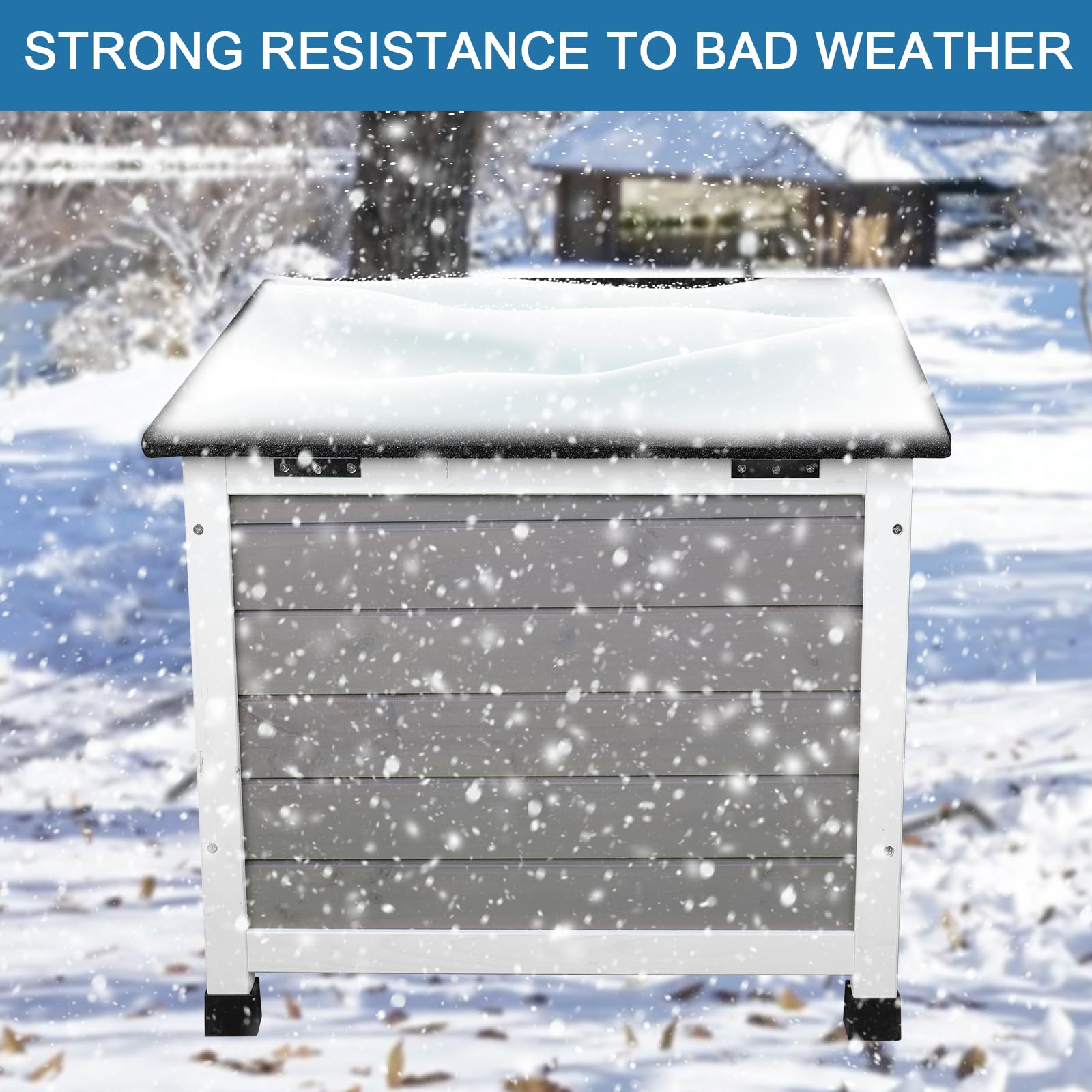 Outdoor Insulated Cat House Weatherproof For Outdoor Cats Feral Cat Shelter Outside Cat Enclosure Winter All-Round Foam 2 Escape