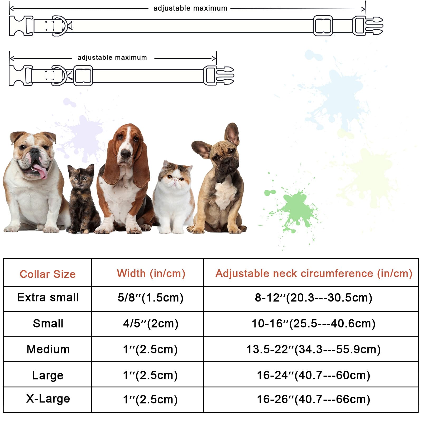 Mr. Chubbyface Valentines Dog Collar,Red Love Heart Cotton Dog Collars, Adjustable Valentine Girl Female Male Pet Collars With Q