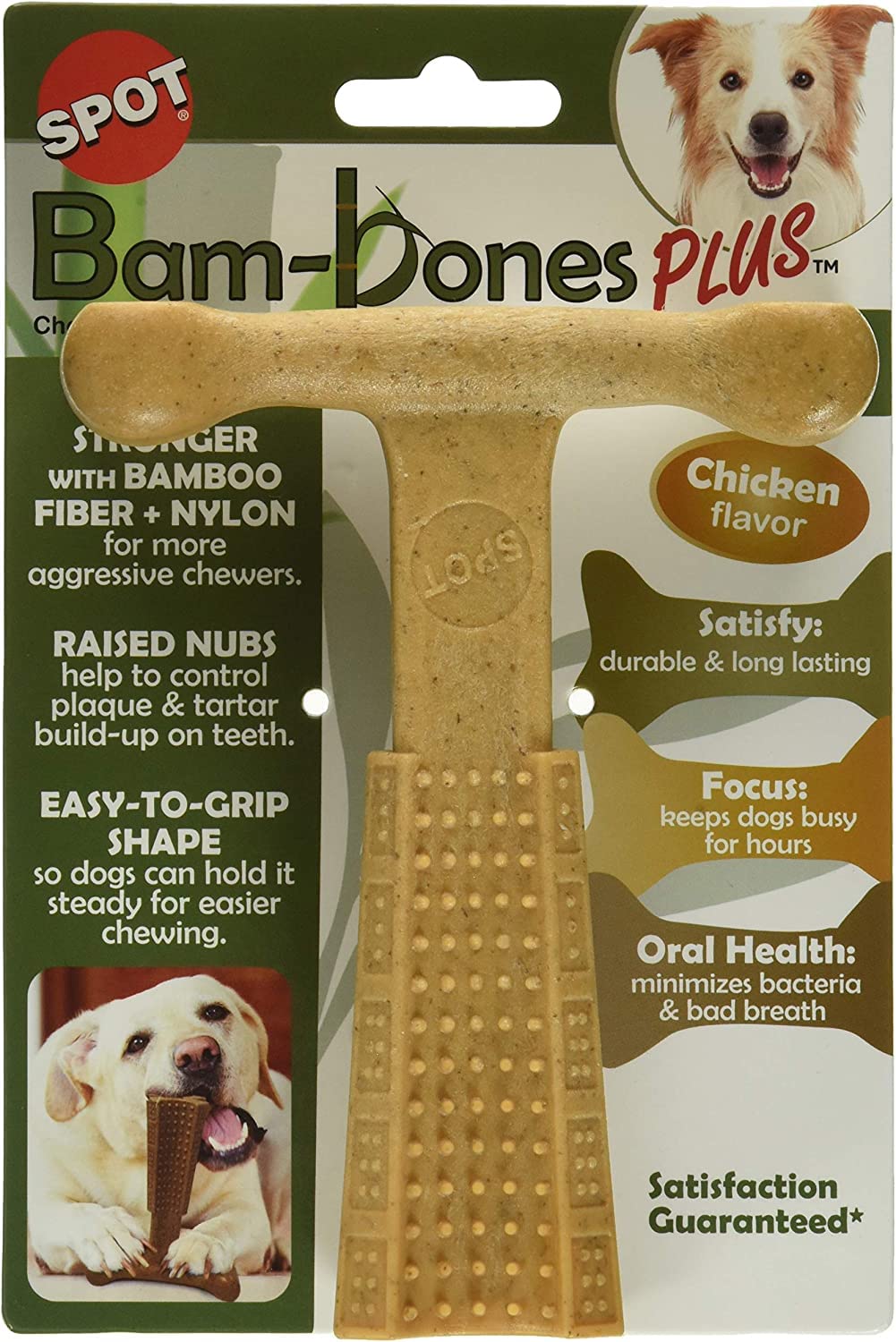 Ethical Pet 3 Pack Of Bambones Plus Dog Chew Toys, Medium 6 Inch, Chicken Flavor