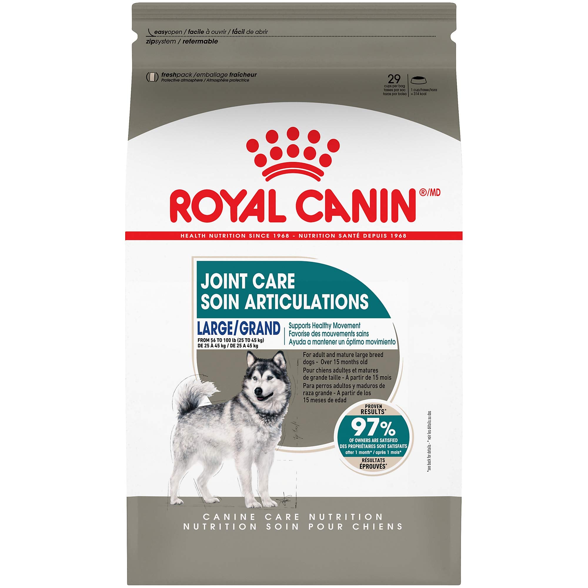 Royal Canin Canine Care Nutrition Large Joint Care Adult Dry Dog Food, 30 lb Bag