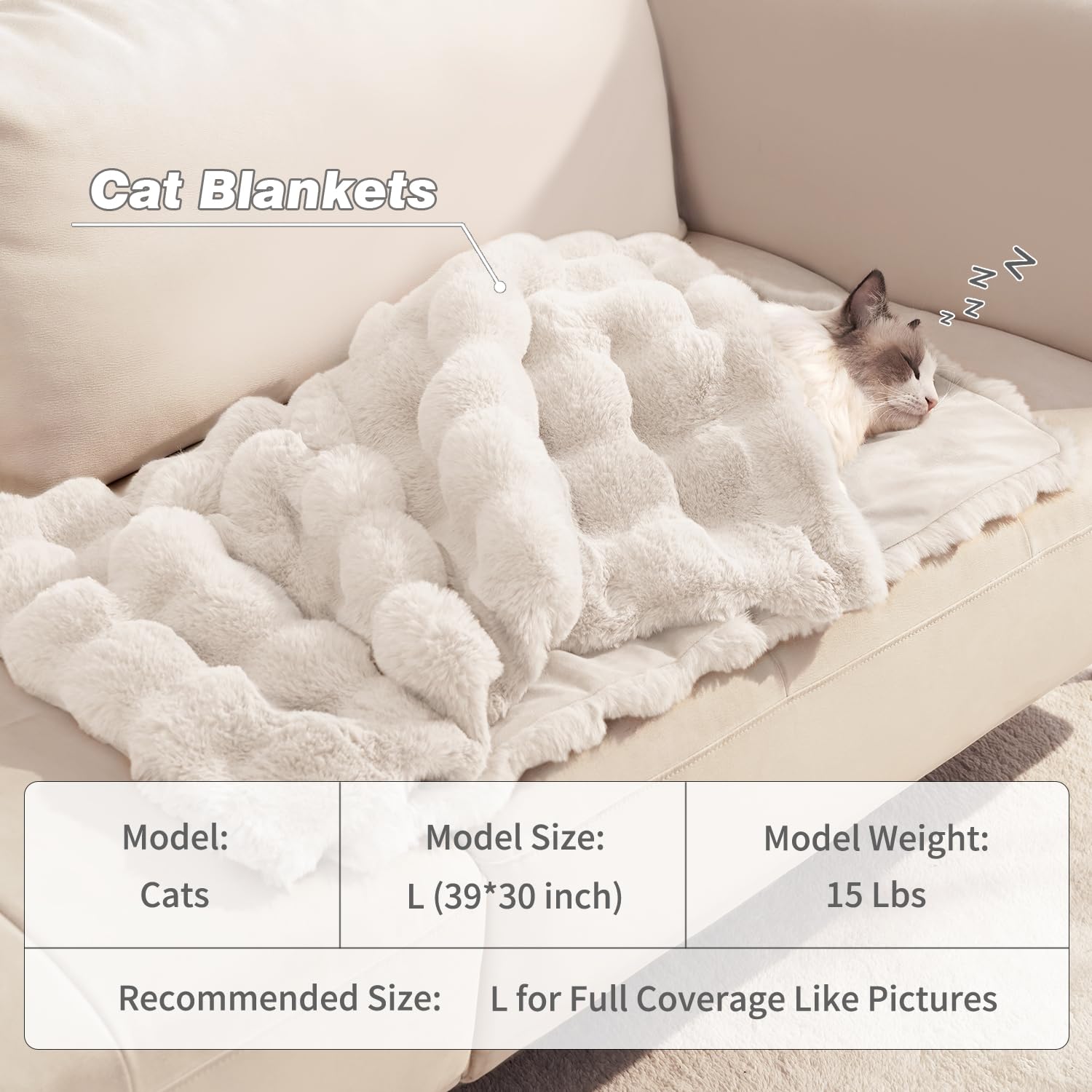 SOMAHE Dog Blanket Ultra Soft Fuzzy Faux Fur Cat Blankets for Indoor Cats Faux Fur Machine Washable Reversible Pet Throw Protect