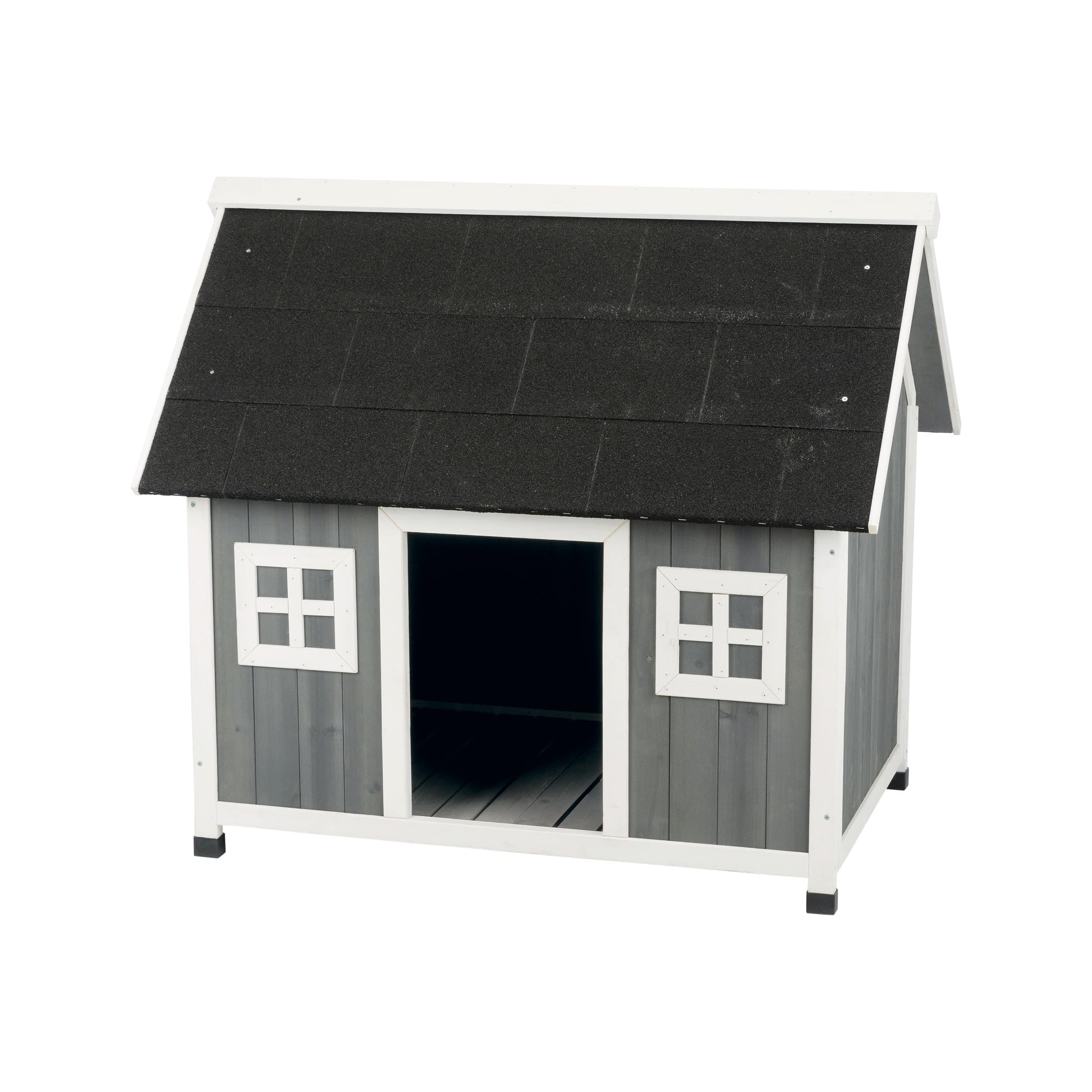 Trixie Natura Barn Style Dog House - Dog House For Medium Dogs With Weatherproof Sealer & Peaked Roof, Wooden Dog House With Adj