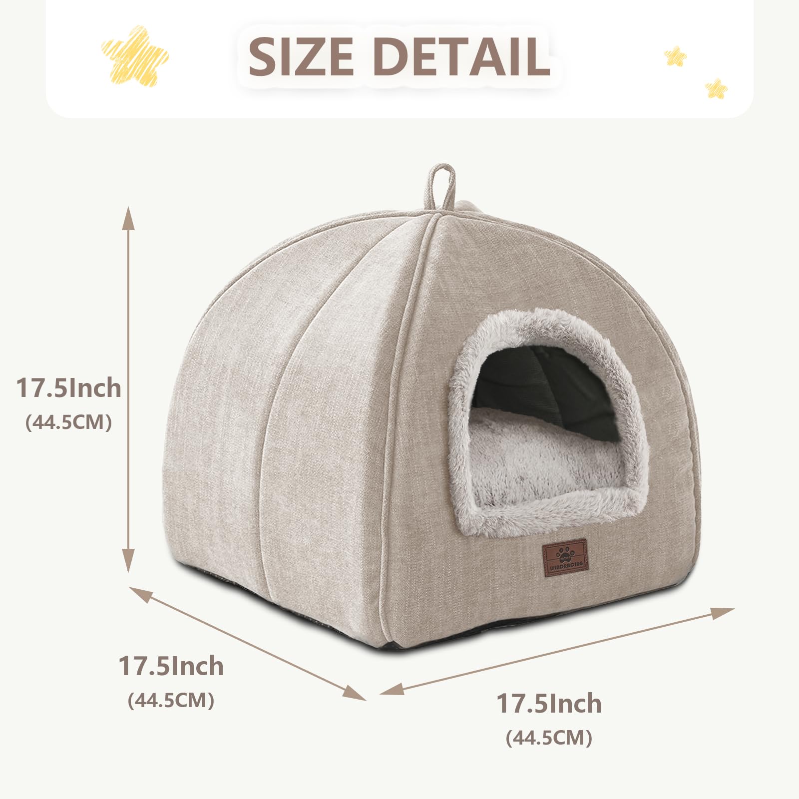 Windracing Cat Bed For Indoor Cats - Cat Cave Cat House Cats Tent With Removable Washable Cushioned Pillow, Soft And Self Kitten