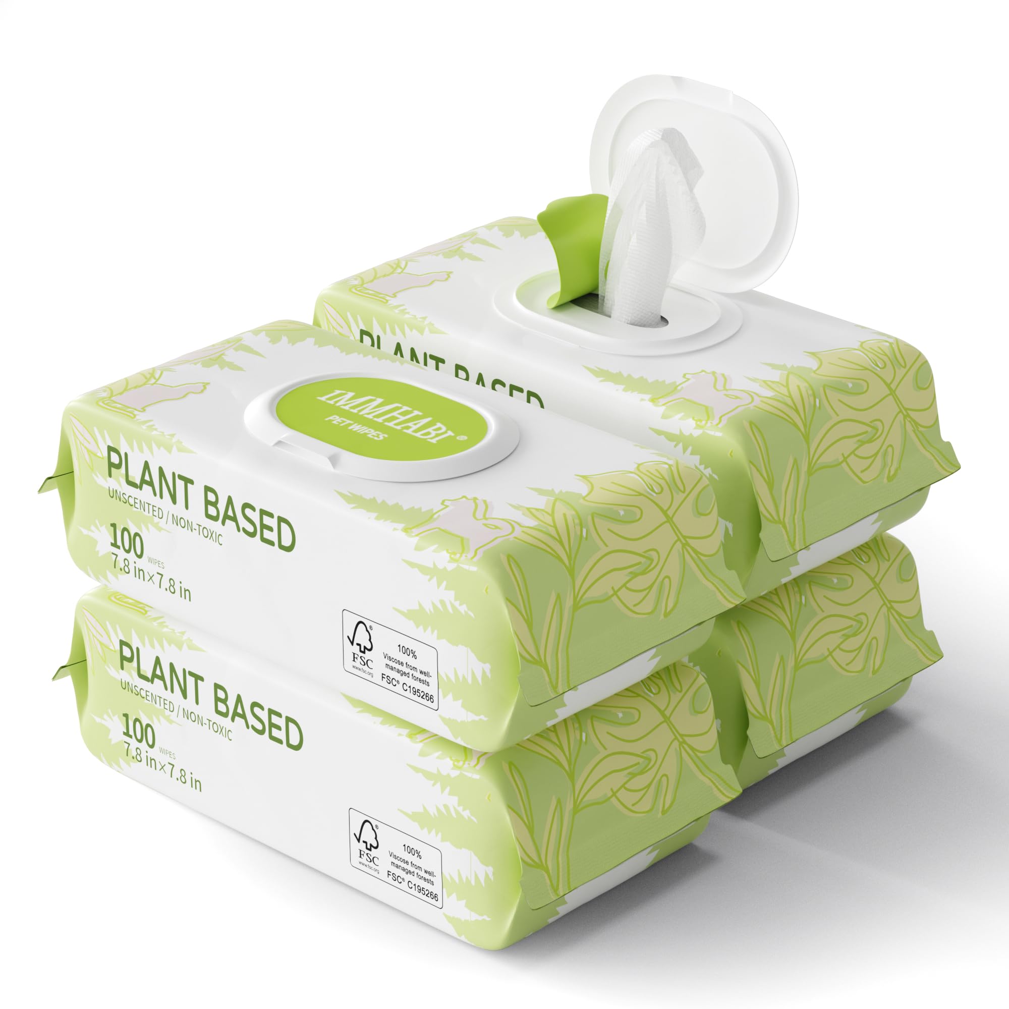 400 Unscented Dog Wipes For Paws And Butt Plant Based Hypoallergenic Pets Cleansing & Deodorizing Anal Gland Hygienic Puppy Wipe