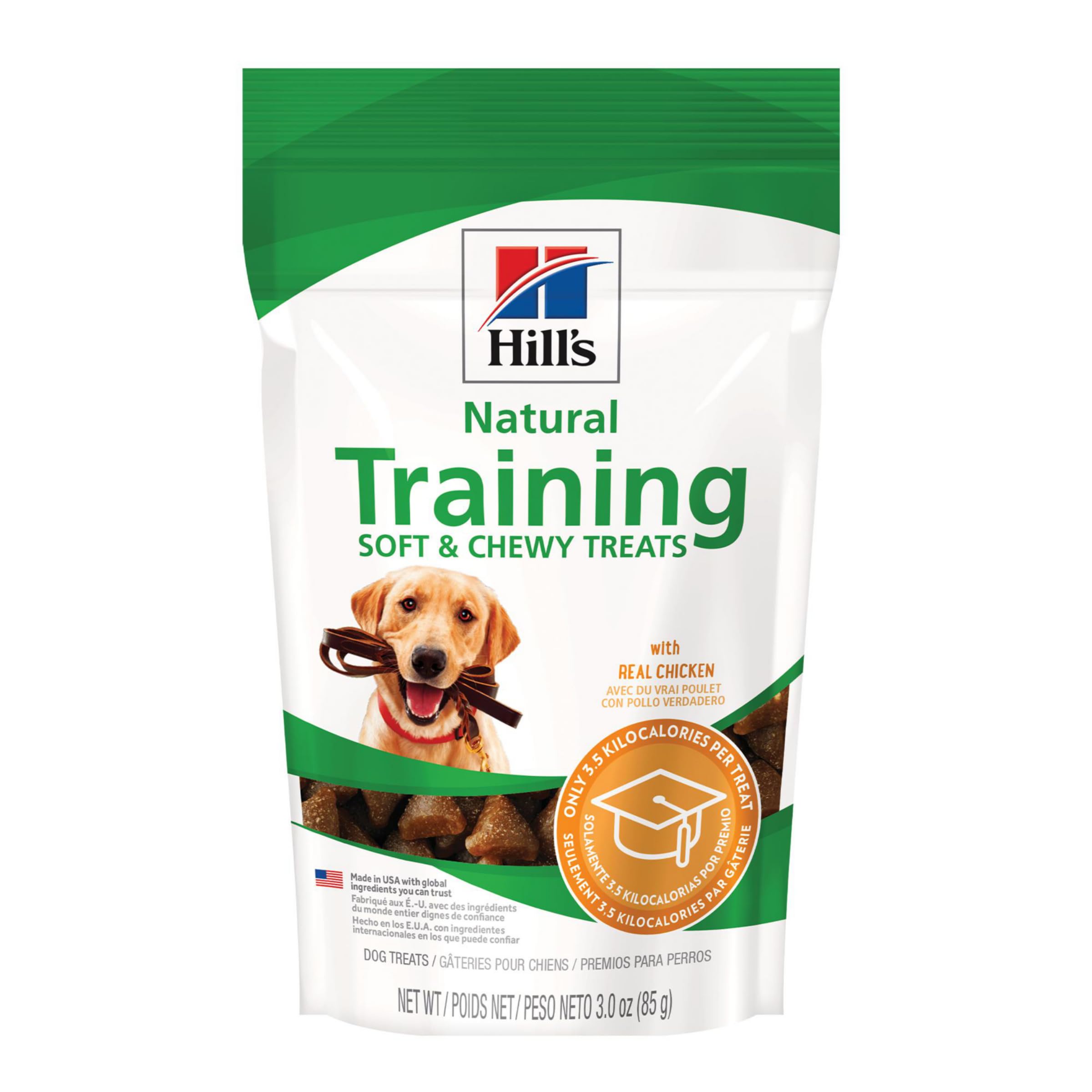 Hills Natural Training Soft & Chewy Treats, All Life Stages, Great Taste, Dog Treats, Chicken, 3 oz Bag
