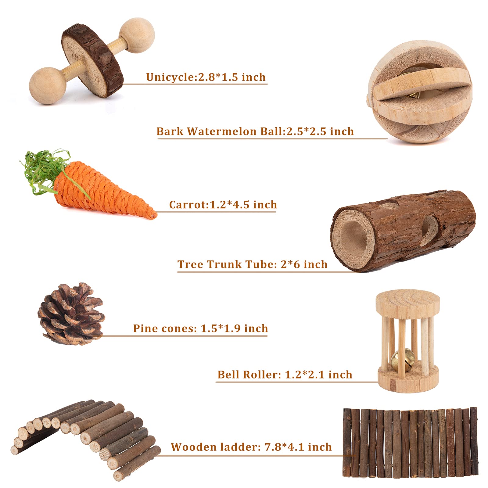 Sofier Hamster Toys Hamster Accessories For Cage Natural Guinea Pig Toys And Chews For Teeth Rat Toys Chinchilla Toys Wood Hamster Hideout Hamster Bridge Apple Wood Sticks