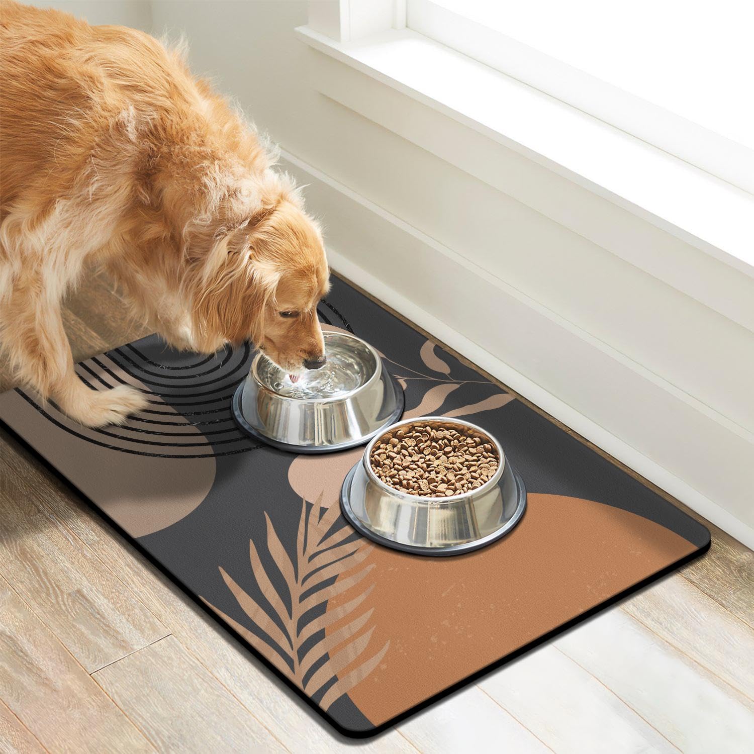 Dog Food Mats for Floors Absorbent, Pet Cat Food Mat - Non Slip Dog Bowl Mats for Food and Water Pet Supplies