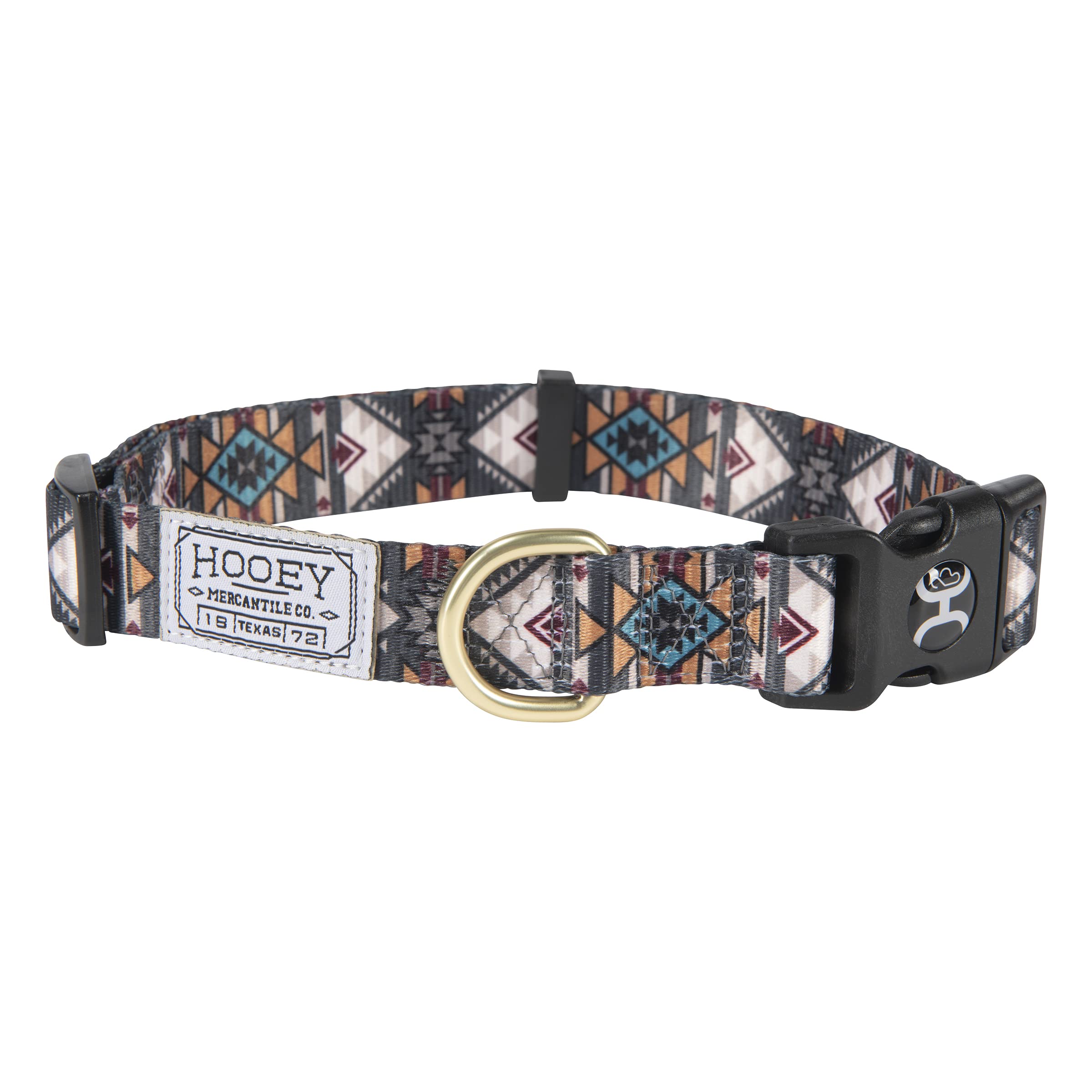Hooey Nomad Dog Collar, Durable Polyester Webbing Collar With Graphic-Inspired Print, Beluga Monterey, Small