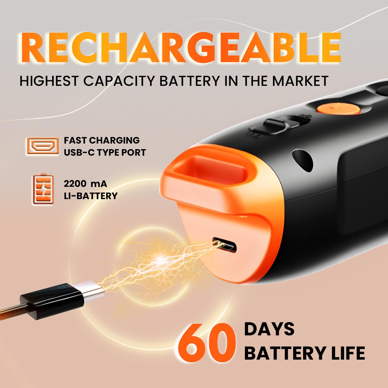 Devogue Dog Bark Deterrent Devices - Rechargeable Anti Barking Device For Dogs - 10 To 12 Meter Long Range Ultrasonic Dog Bark D