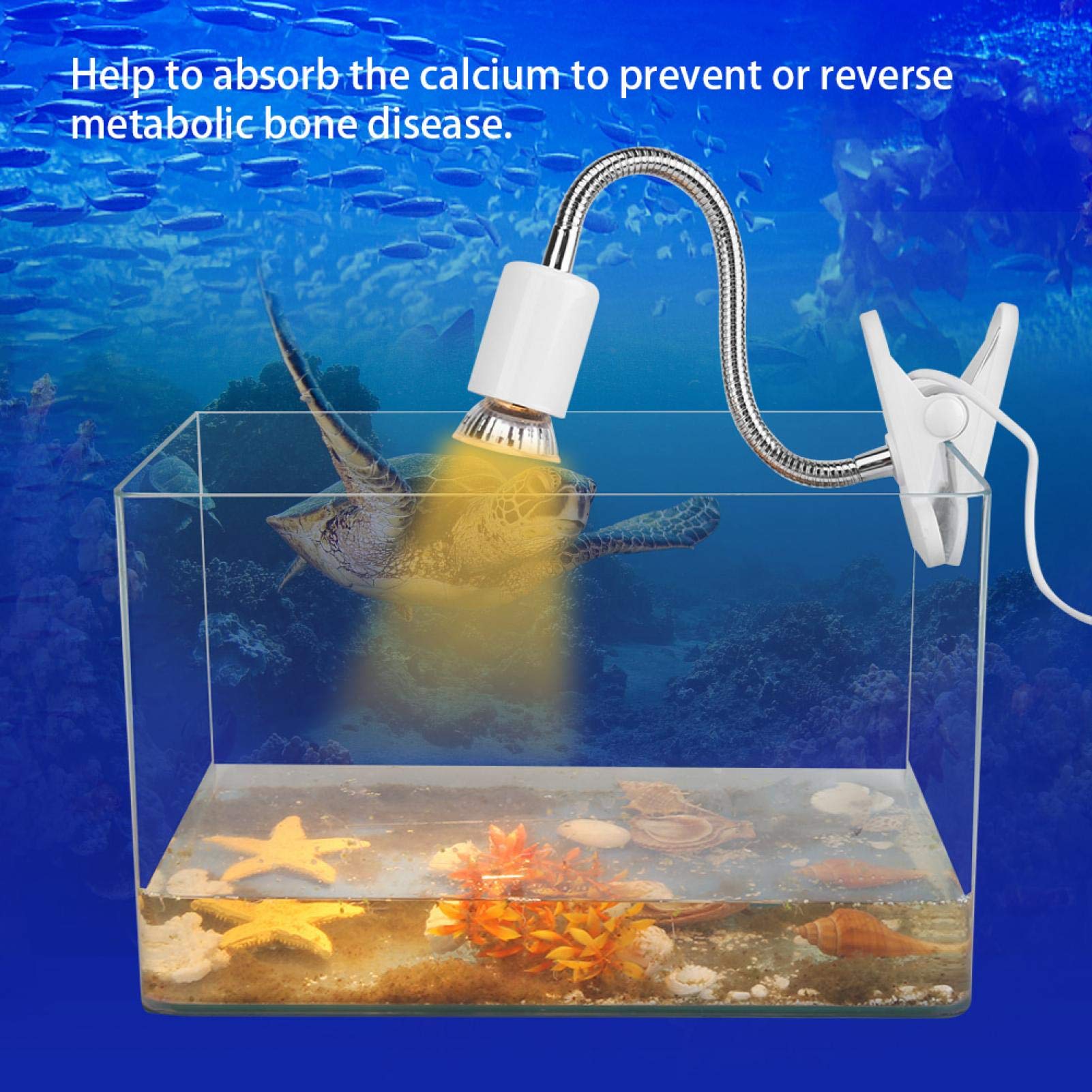 Pssopp 25W/50W 220-240V Reptile Aquarium Heat Lamp Habitat Basking Lamp Light Bulb For Reptile Lizard Turtles(25W)