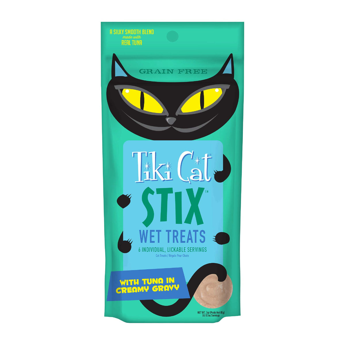 Tiki Cat Stix Wet Cat Treats, Tuna, 3 Oz. Pouch (12 Count)