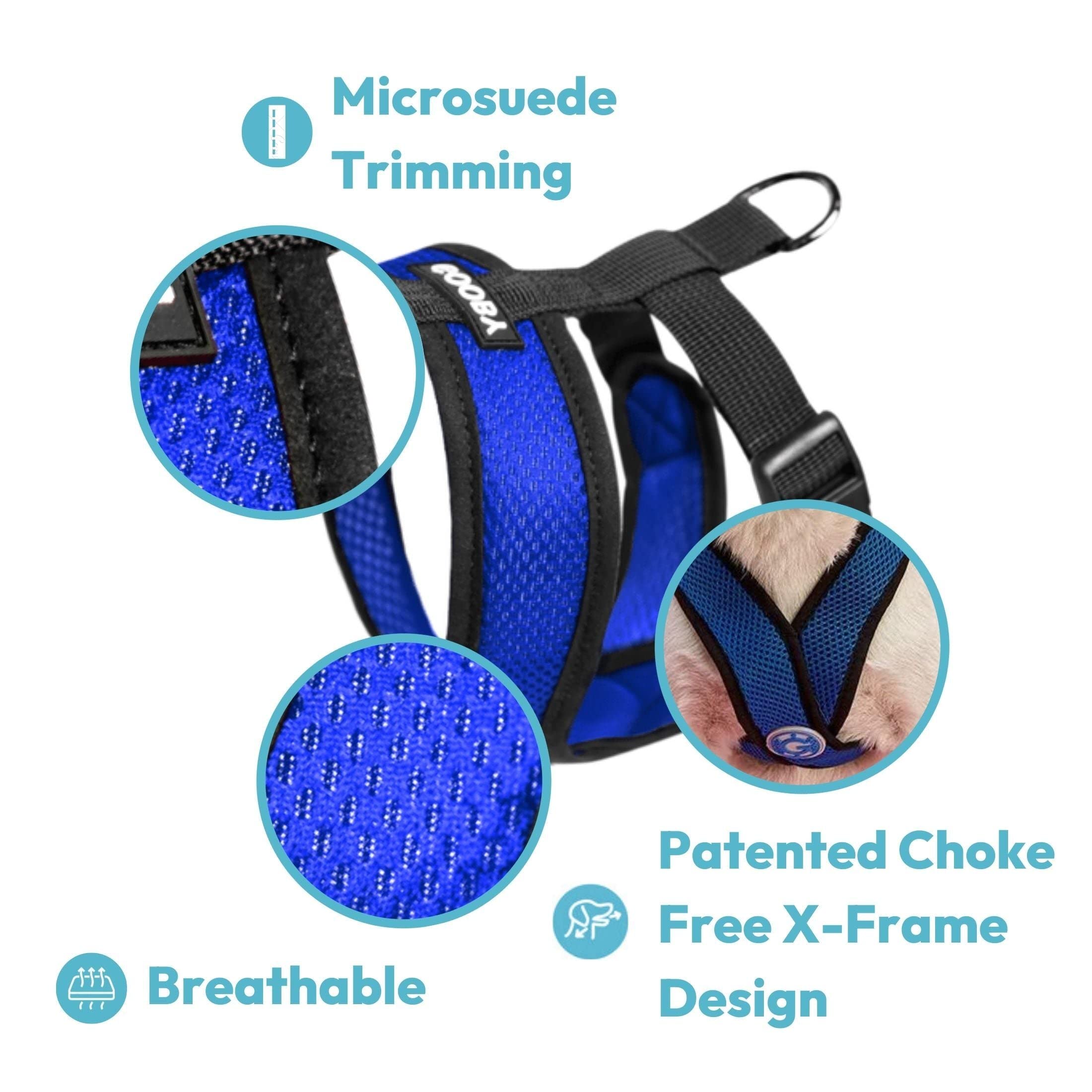 Gooby Comfort X Head in Harness - No Pull Dog Harness for Medium Dogs, Red, Model 04110-RED-M, Choke-Free Polyester Design
