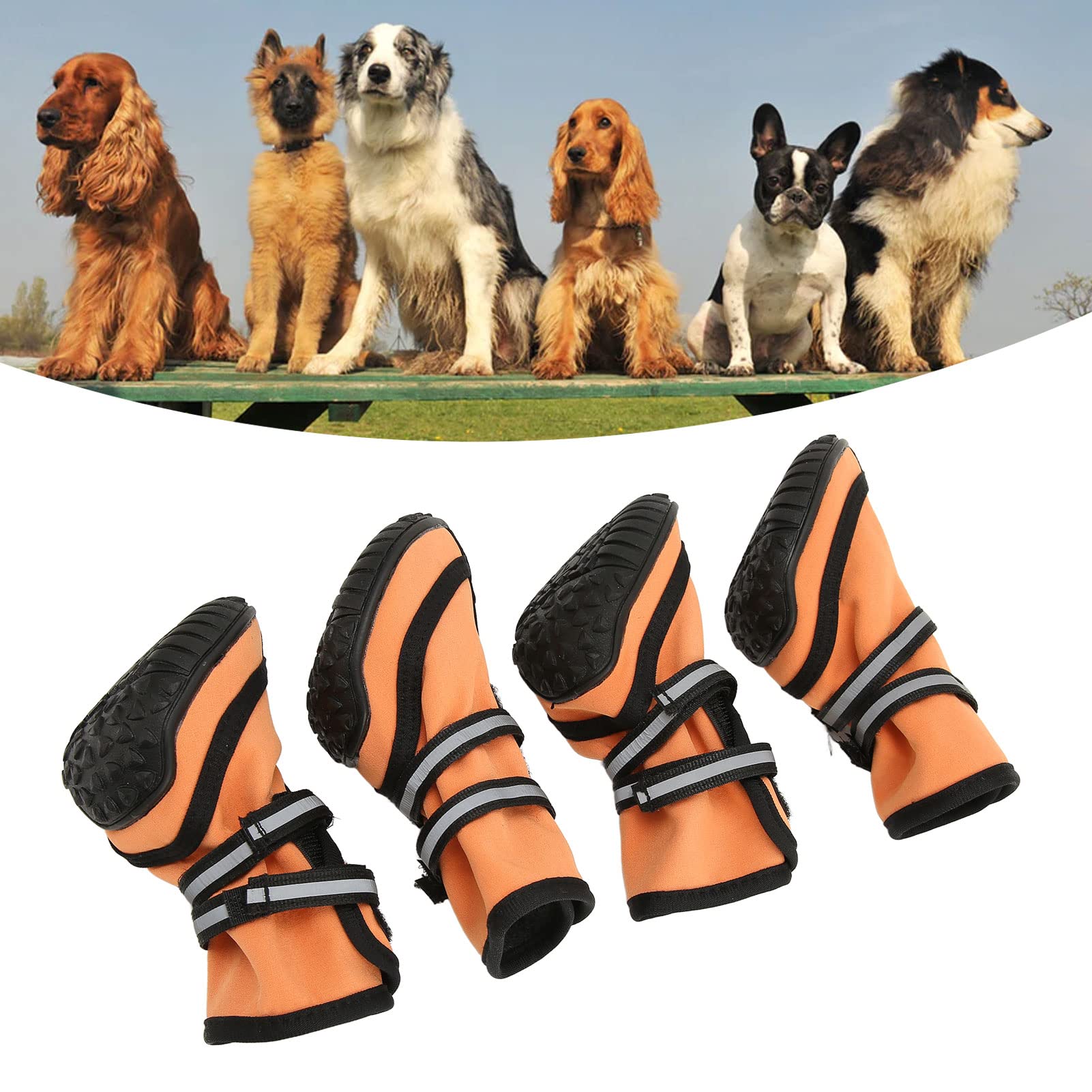 Dog Boots For Dogs, Non Slip Waterproof Dog Shoes For Outdoor, Paw Protectors For Medium To Large Dogs Dogs Paws Protectors Wint