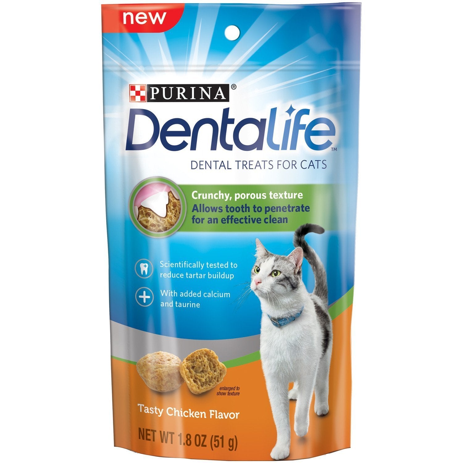 Dentalife Dental Treats for Cats, Chicken, 1.8 Oz (Pack of 4)