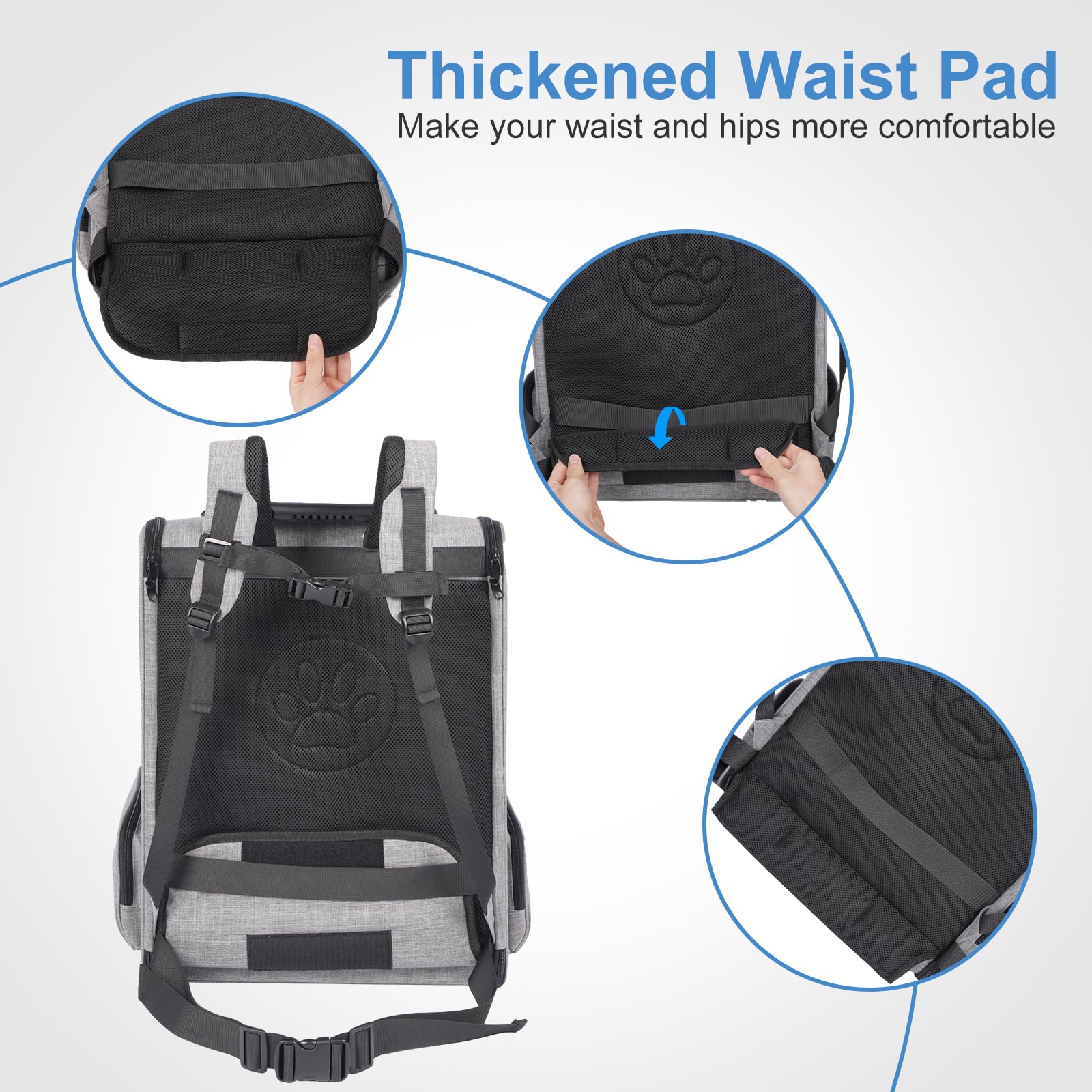 Versmelo Extra Large Pet Carrier Backpack Cats Under 30 Lbs, For Dogs Puppies Rabbits Other Animals Under 25 Lbs, Ventilated Des