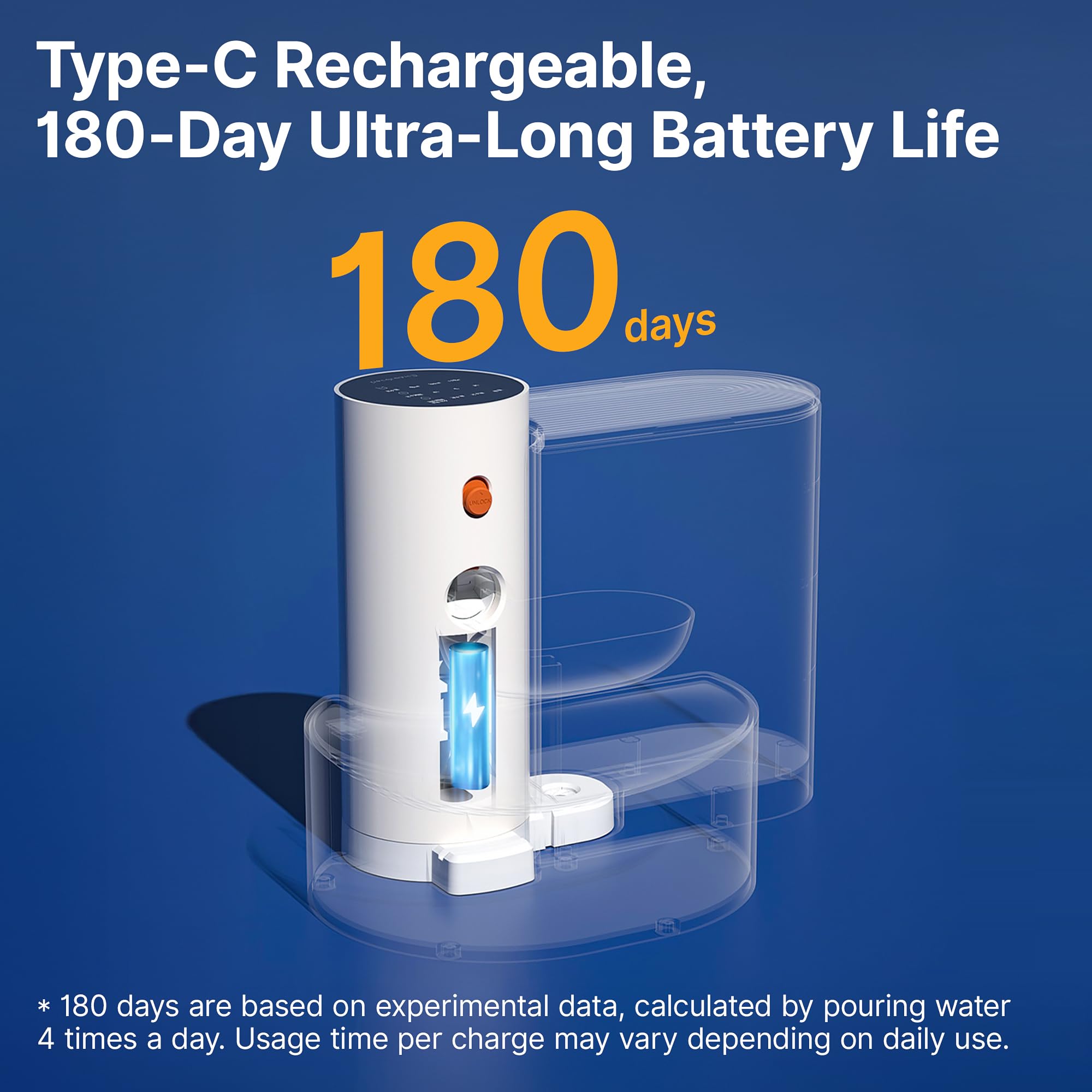 Potaroma Smart Wireless Pet Water Fountain, No Filter, 3.5L Large Capacity, Rechargeable Automatic Water Dispenser For Cats And