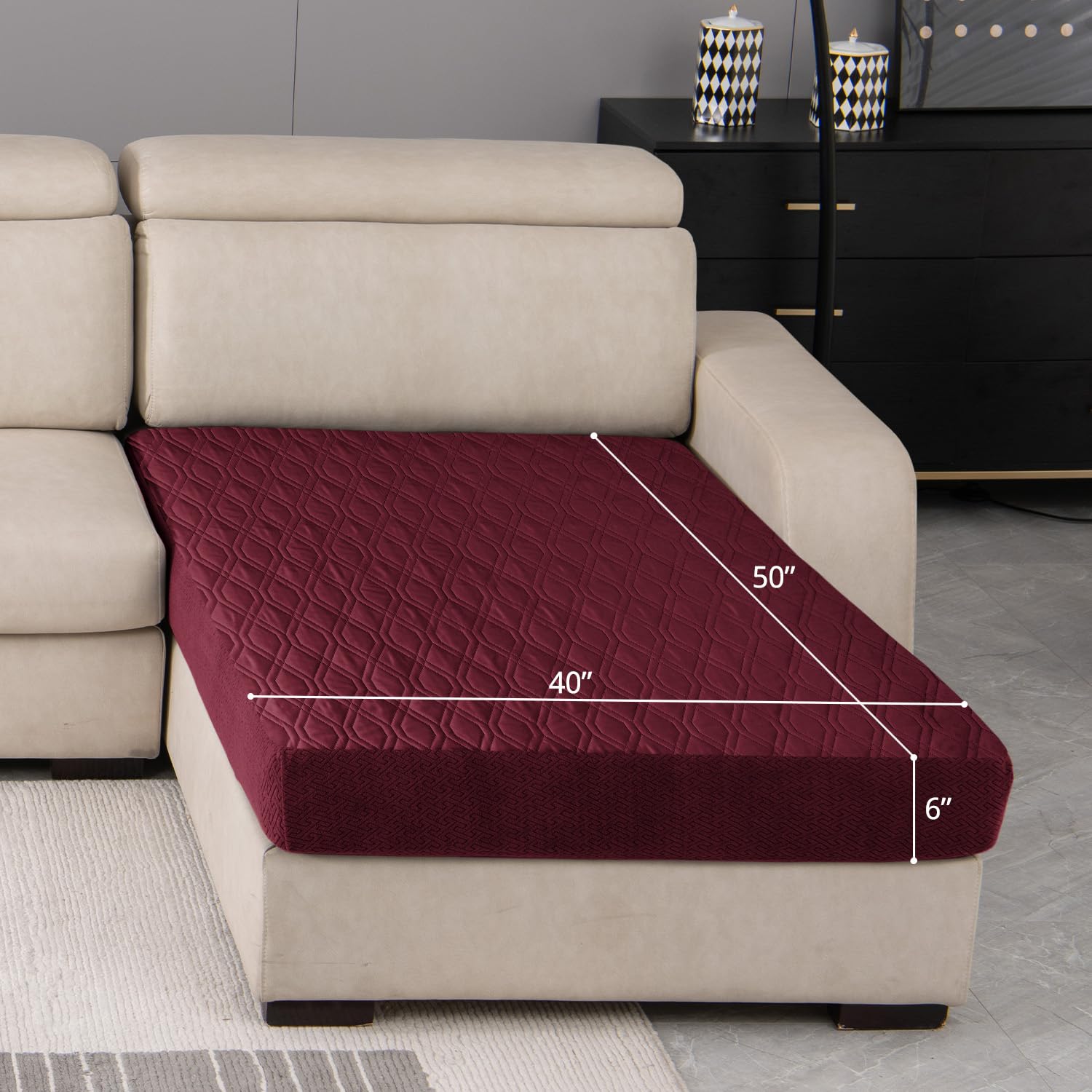 Boctopug Dog Bed Covers Replacement Washable - Waterproof Dog Bed Covers Quilted, Water Absorbable Pet Puppy Bed Cover For Dog C