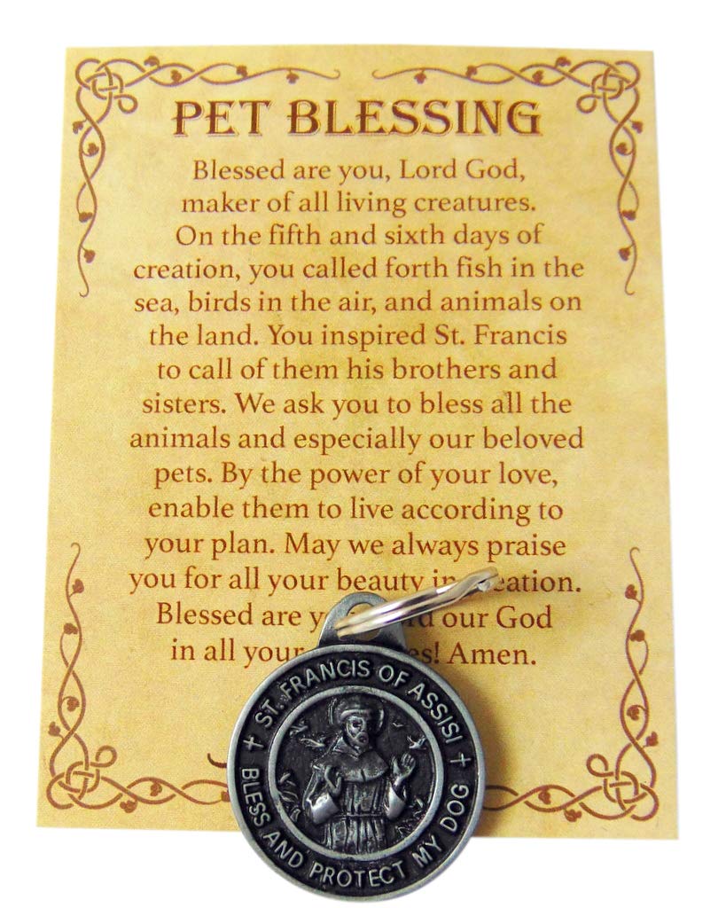 Westman Works St Francis Medal Set For Dogs Collar Pendant With Pet Prayer Gift Boxed