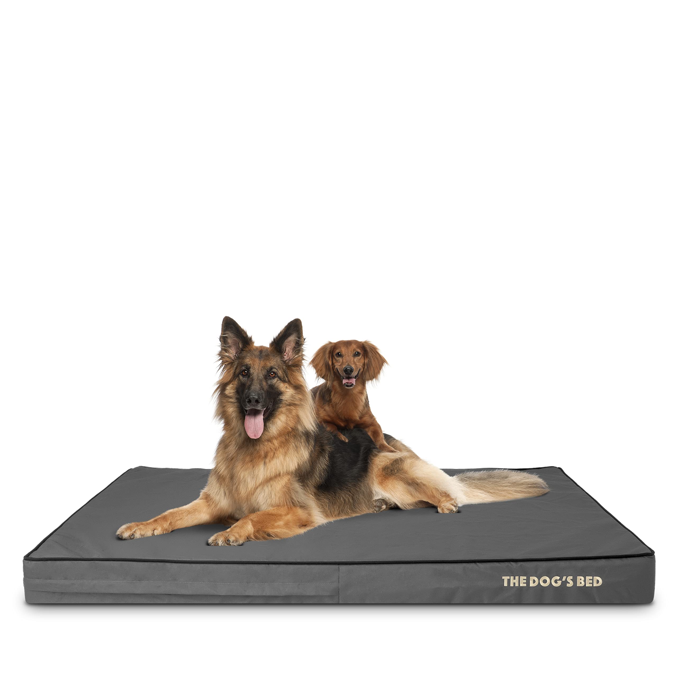 The DogAs Bed Orthopedic Memory Foam Dog Bed XXL greyBlack 54x36 Pain Relief for Arthritis Hip & Elbow Dysplasia Post Surgery La