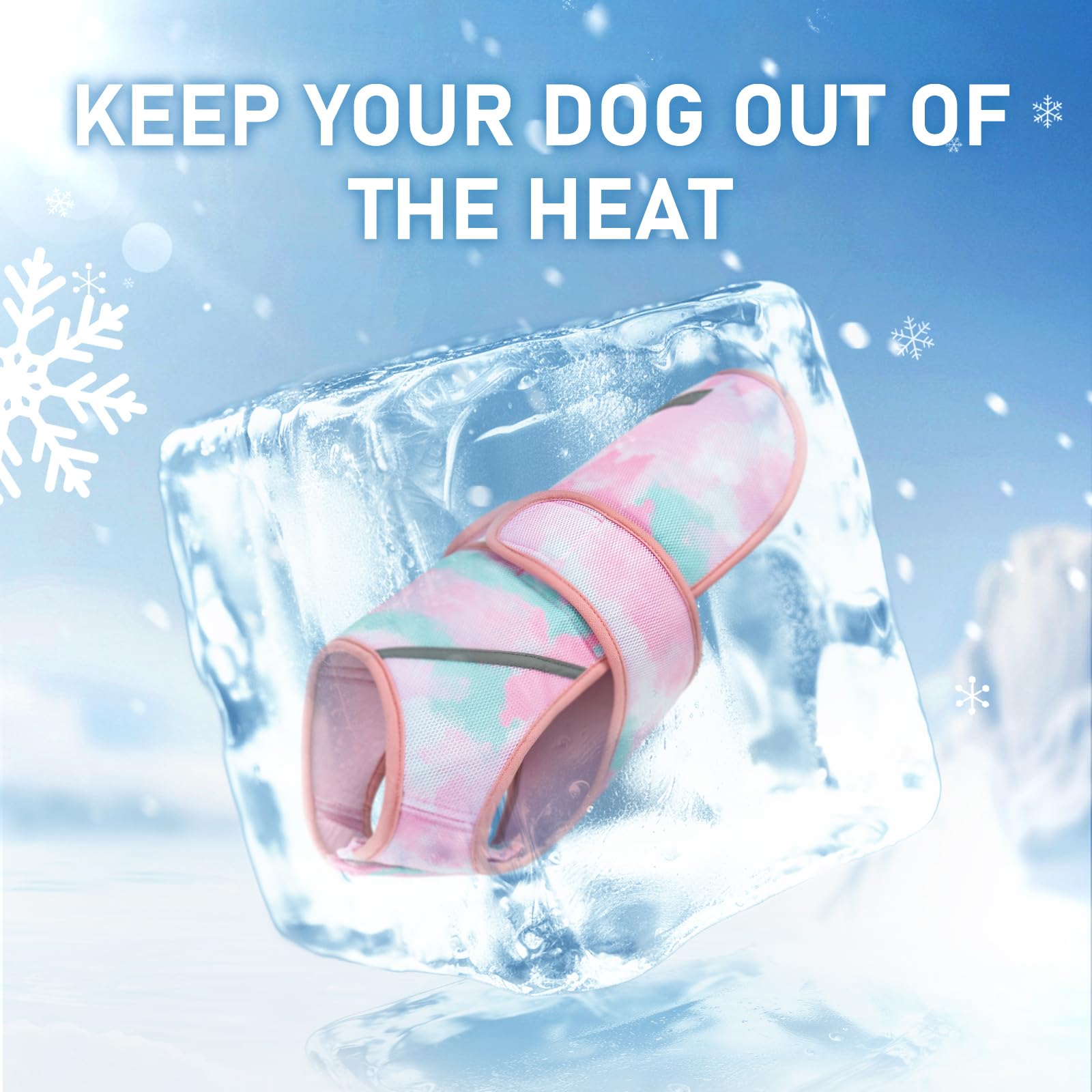 Kyeese Dog Cooling Vest For Large Dogs Lightweight Dog Cooler Jacket 3D Breathable Mesh Pet Cooling Shirts With Reflective Strip