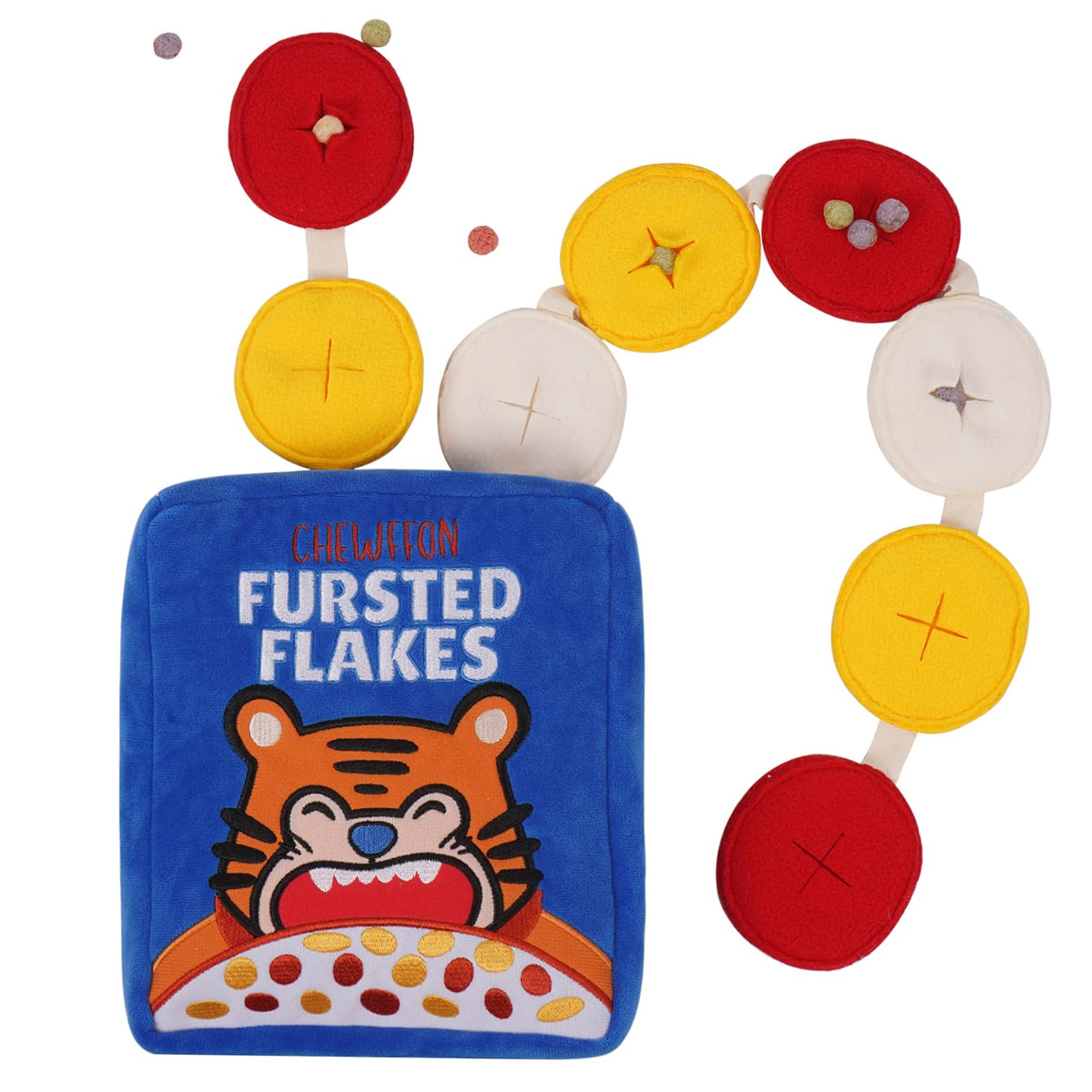 Chewffon Interactive Dog Toys, Enrichment Snuffle Crinkle Treat Puzzle Toys For Boredom And Mental Stimulating, Nose Work Cereal