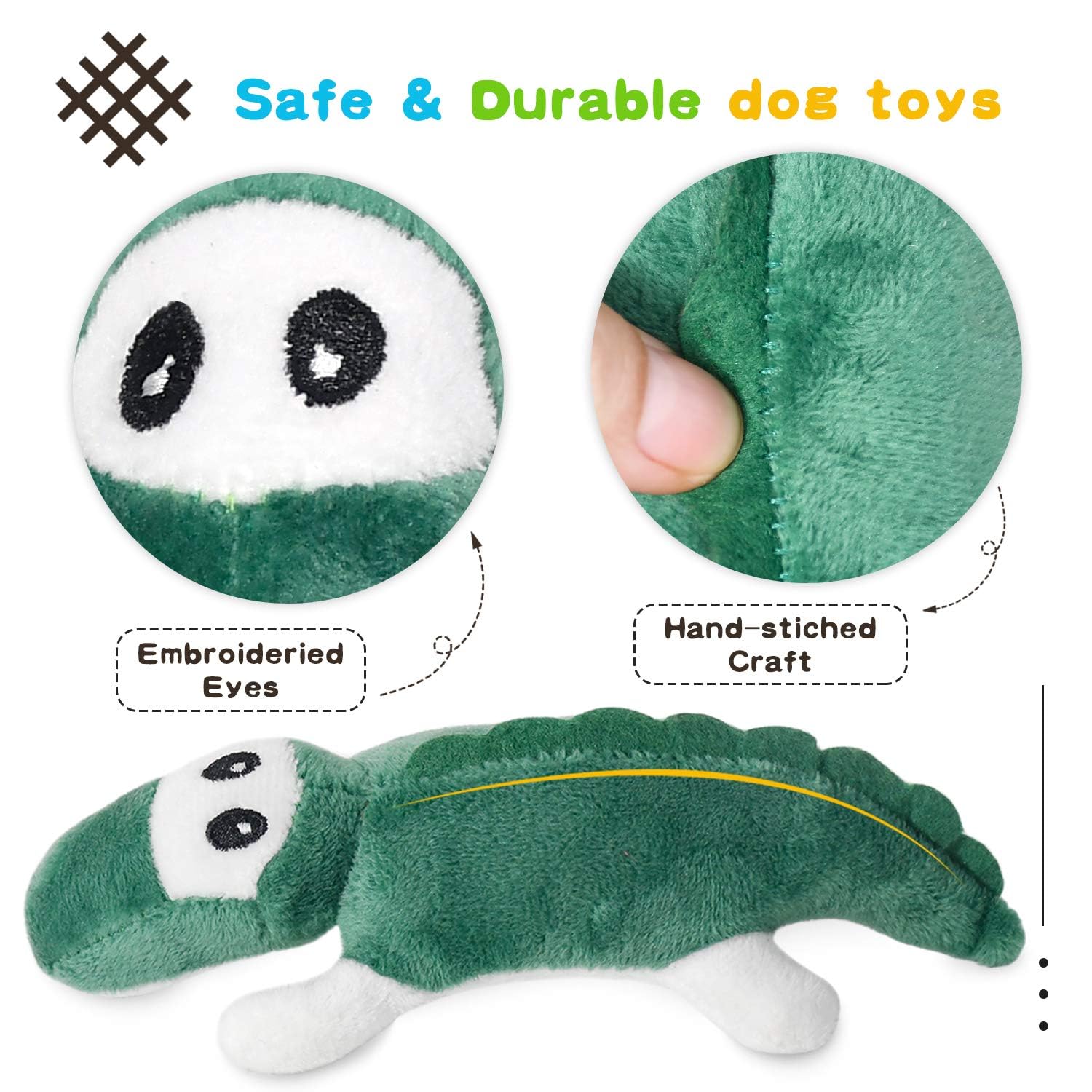 LEGEND SANDY Squeaky Dog Toys for Puppy Small Medium Dogs, Stuffed Samll Dog Toys Bulk with Plush Pet Doggie Toy Set, Cute Safe