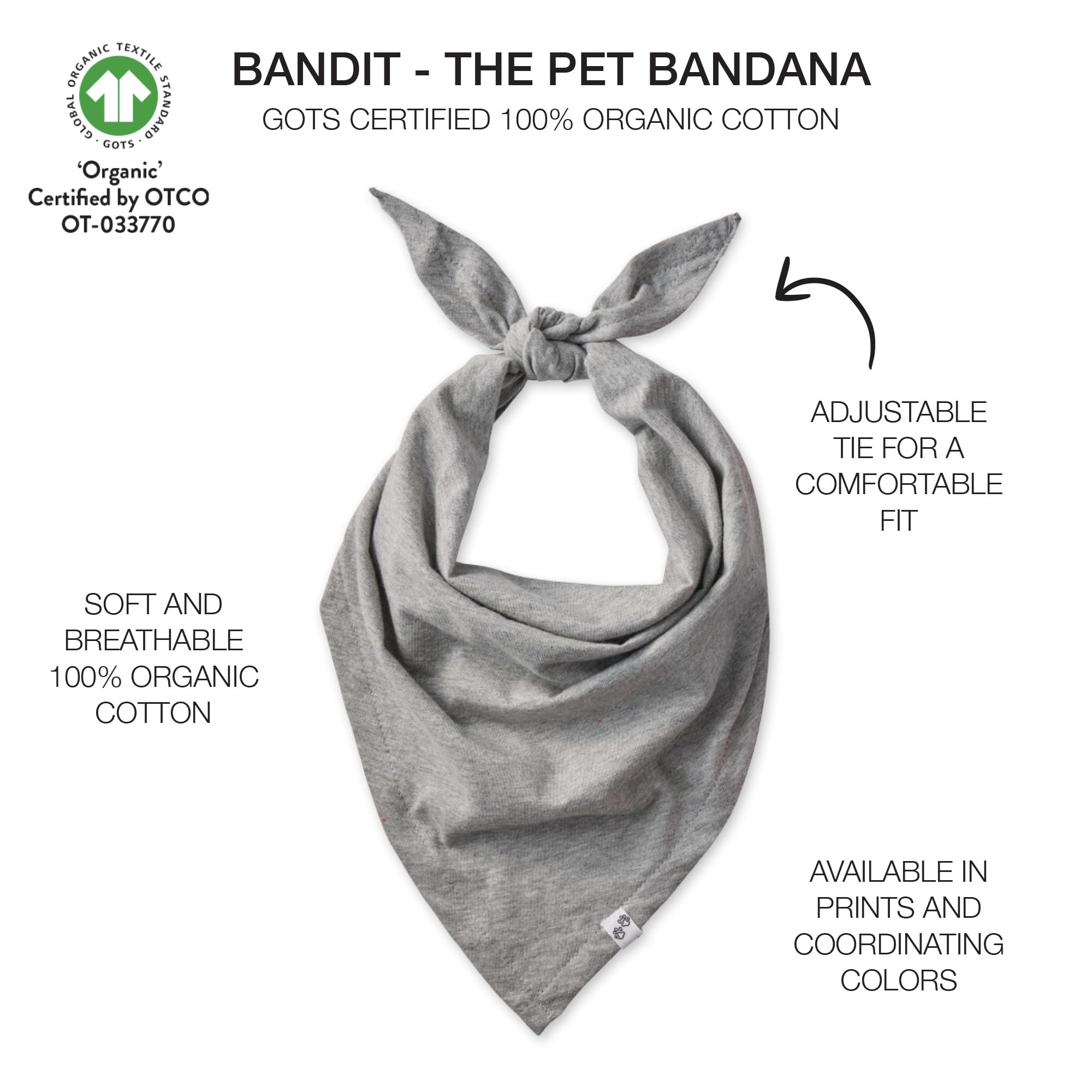 Pet Passion Multipack 100% Organic Cotton Pet Bandanas For Small, Medium And Large Dogs, Fair Isle, X-Small/Small