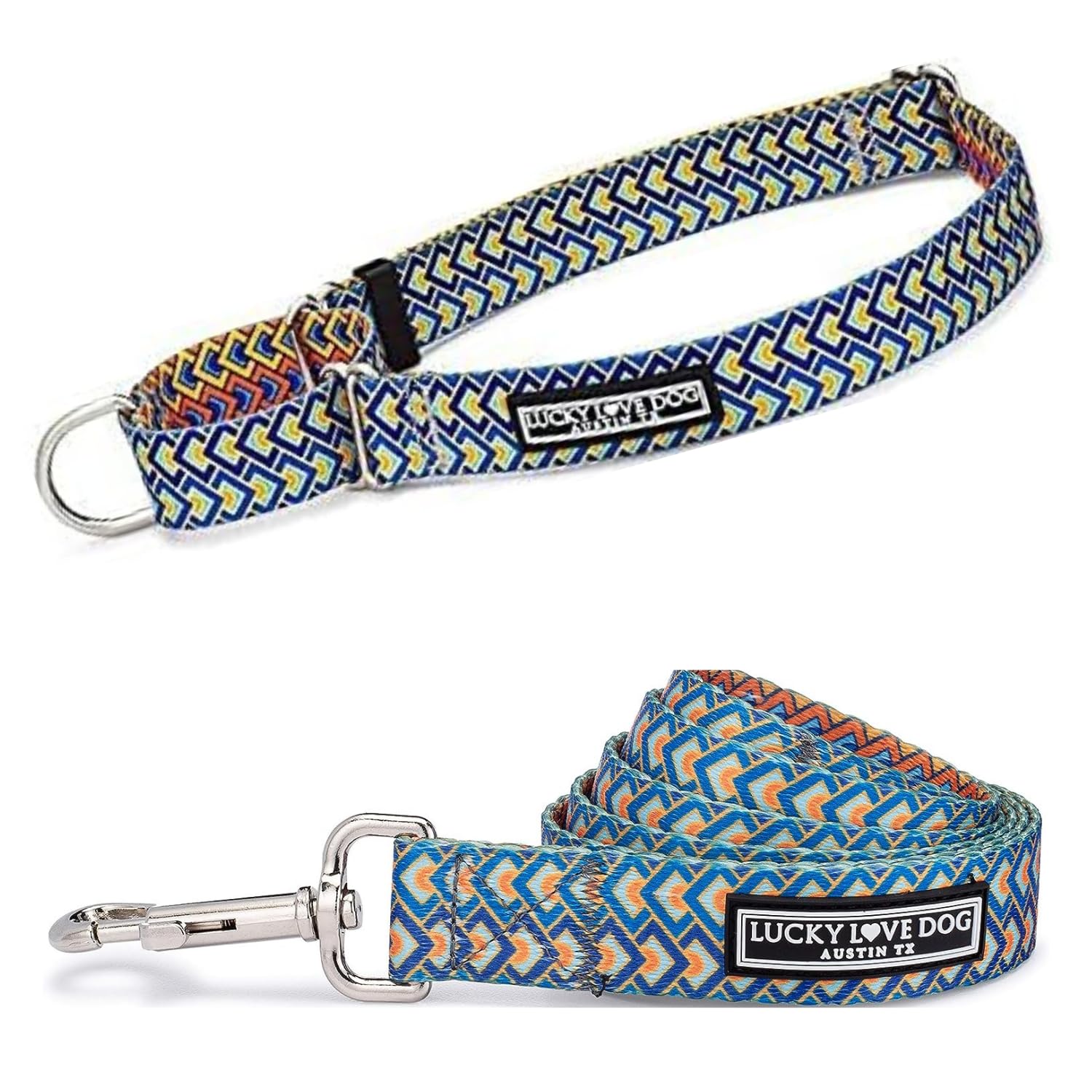 Lucky Love Dog Martingale Collar And Leash Set, Premium No Slip Collar For Male Dogs, Comfortable & Soft Martingale Dog Collars,