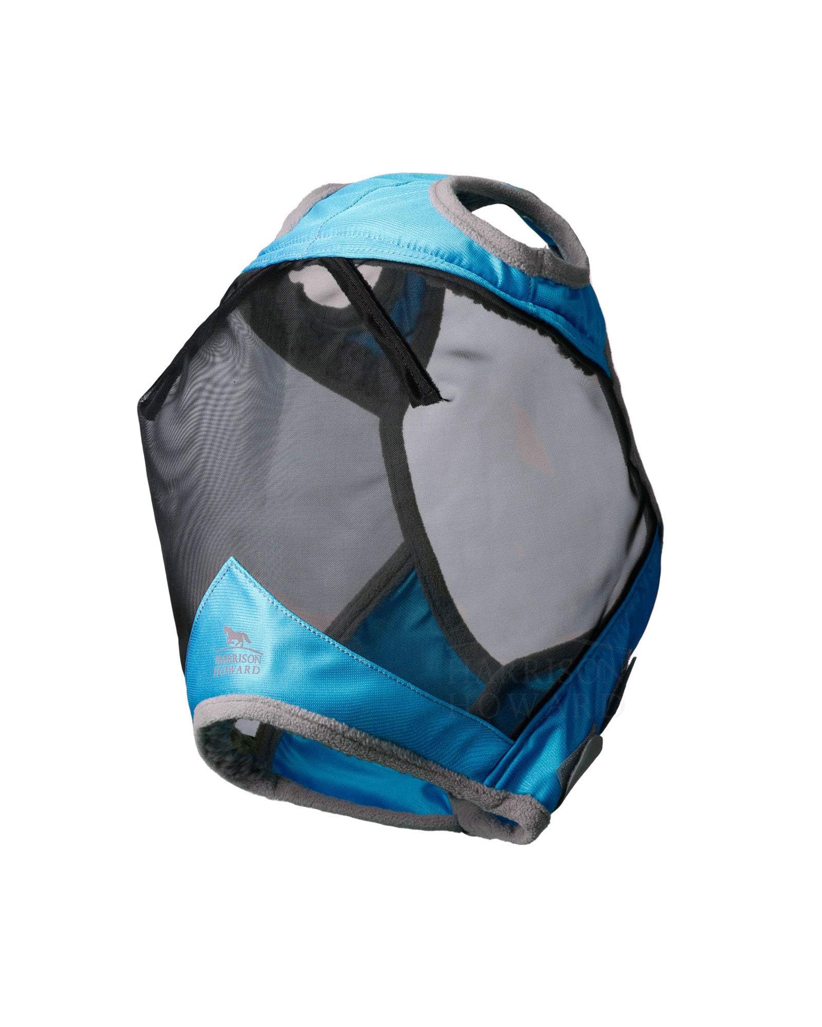 Harrison Howard CareMaster Pro Fly Mask, Extra Full Size, Voodoo Blue, Large Eye Space, Model CMMU0624