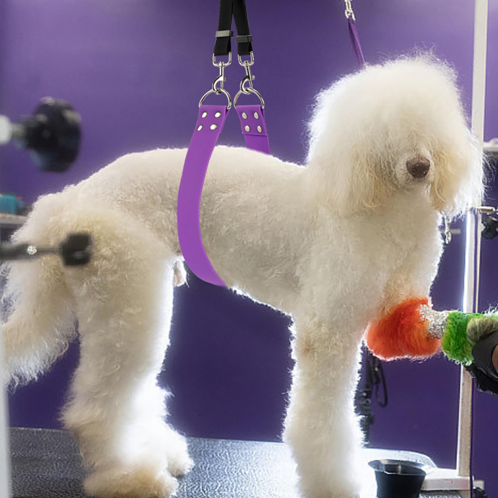 Dog Grooming Belly Band - Pet Grooming Belly Straps Groomer Belly Support 2'' Wide Waterproof Strong Pvc Dogs Loop With Adjustab