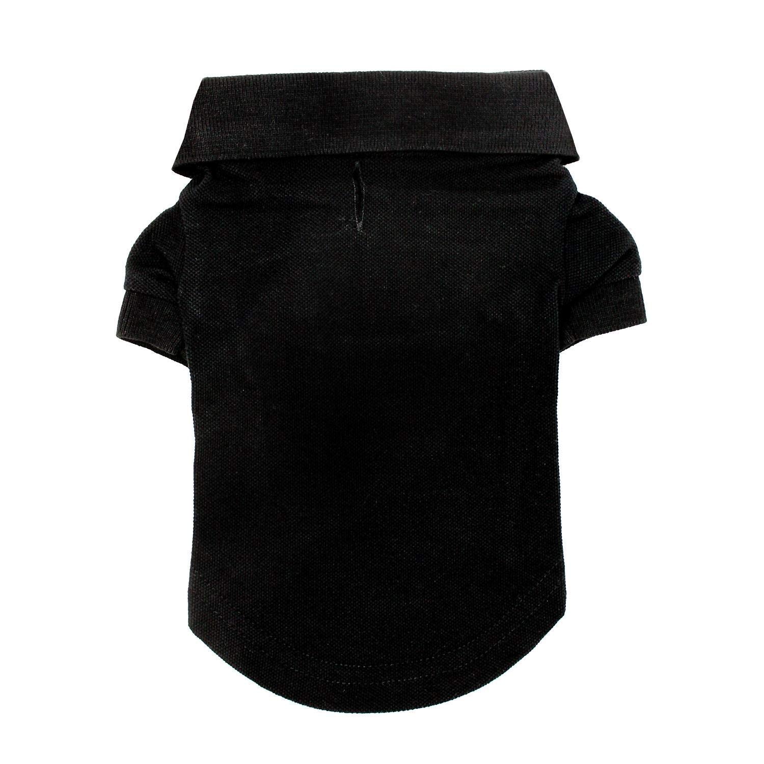DOGGIE DESIGN Solid Dog Polo Jet Black