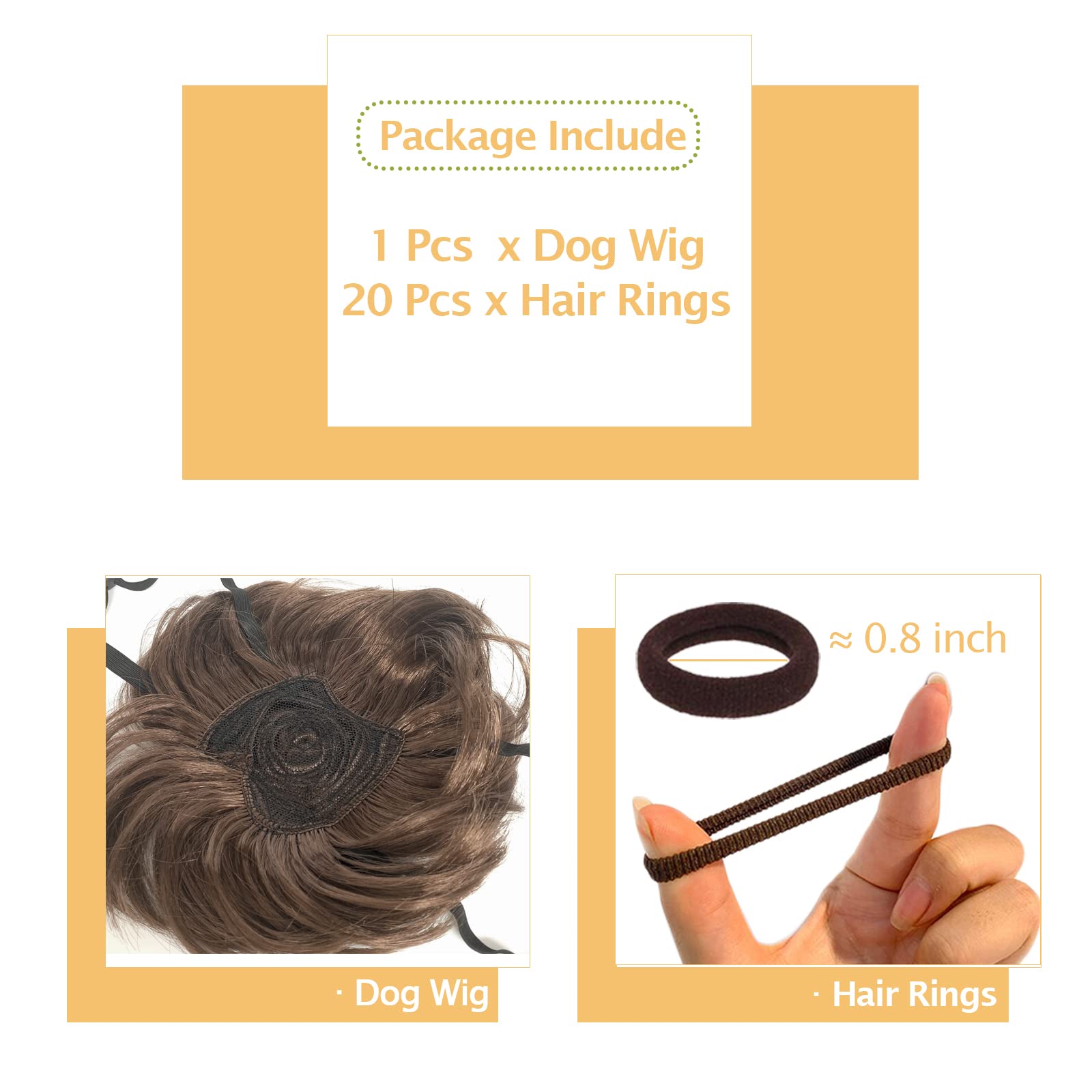 Dog Wig Pet Costumes, Cat Costume Synthetic Accessories Small Dog Headwear For Halloween Christmas Eve Festival Party Decor, Hea