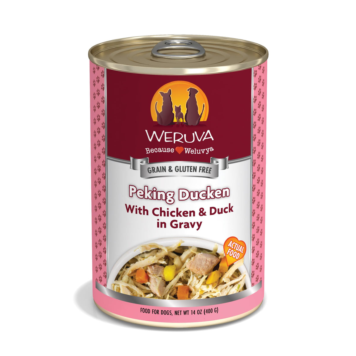 Weruva Classic Dog Food, Peking Ducken With Chicken Breast & Duck In Gravy, 14Oz Can (Pack Of 12)