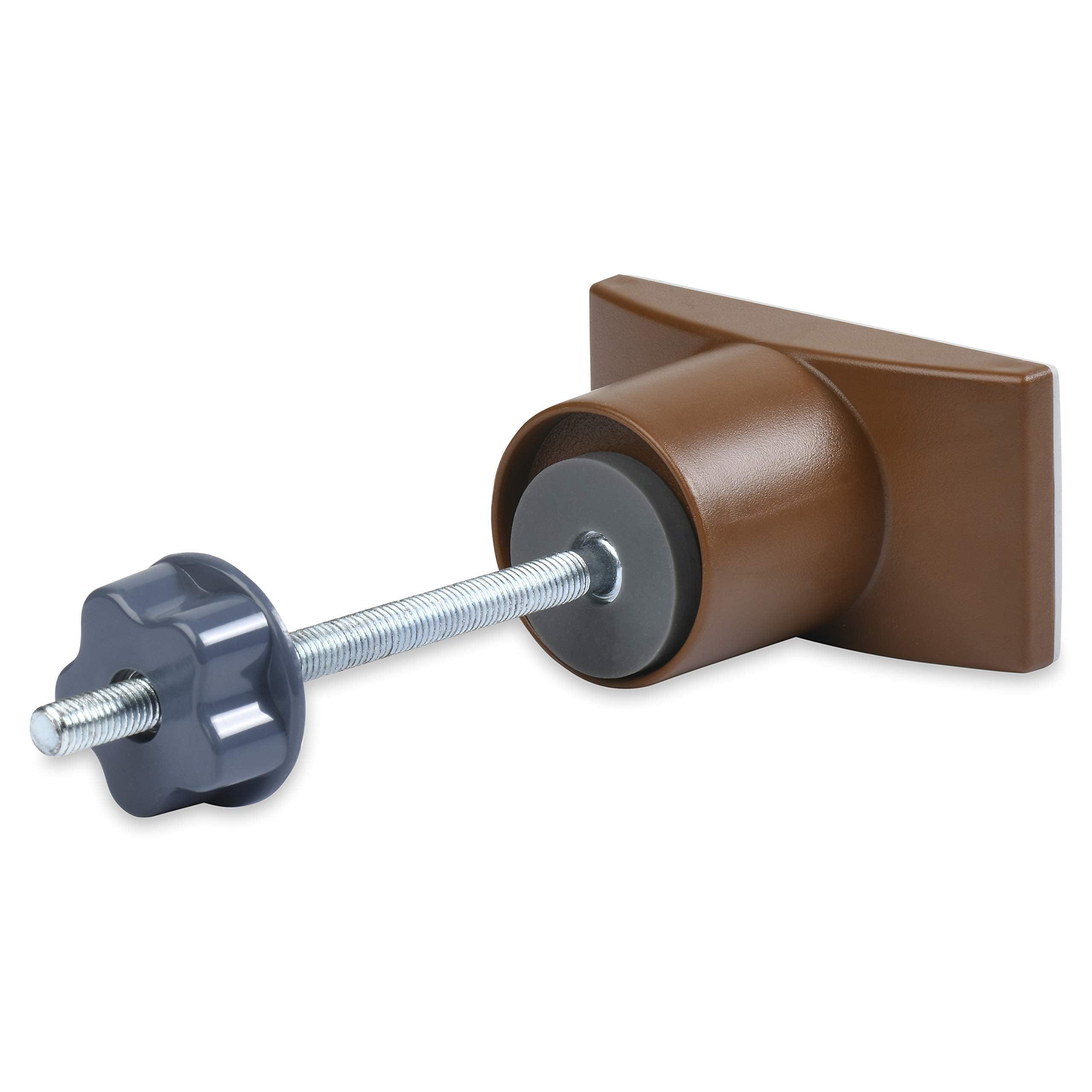 Wall Nanny Extender - 4 Inch Baby Gate Extension (Made In Usa) Extends Pressure Mounted Gates + Protects Walls + Stabilizes - Child, Pet & Dog Gates - Works On Stairs - 4 Pack Wall Protector - Brown