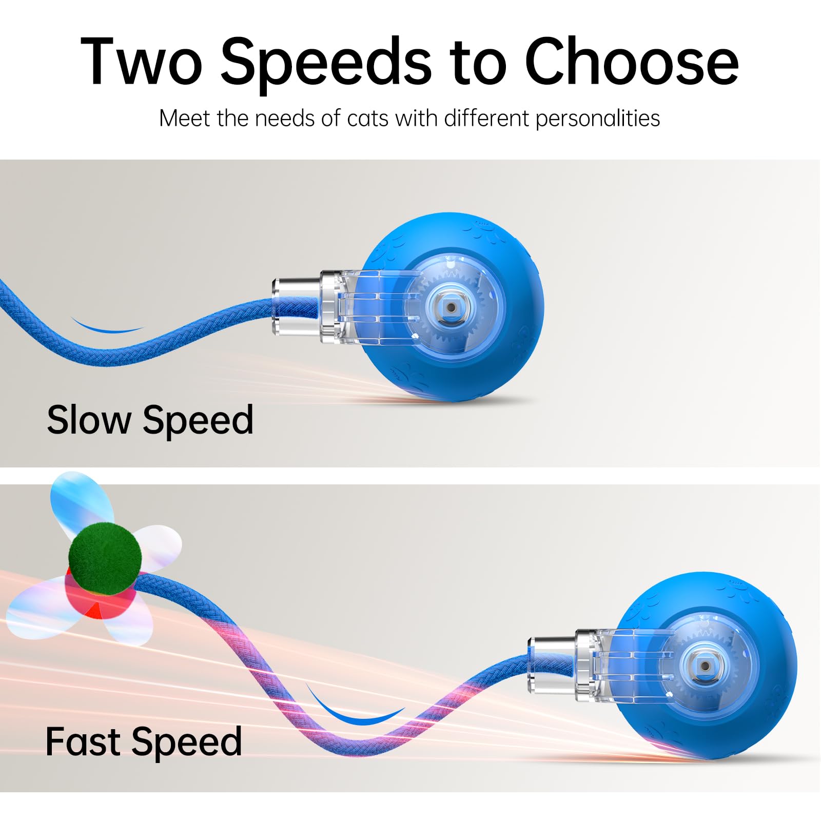 Interactive Cat Toys For Indoor Cats - 2025 New Upgraded Kitten Toy With Speedy Tail 2.0, Automatic Cat Toys For Bored Indoor Ad