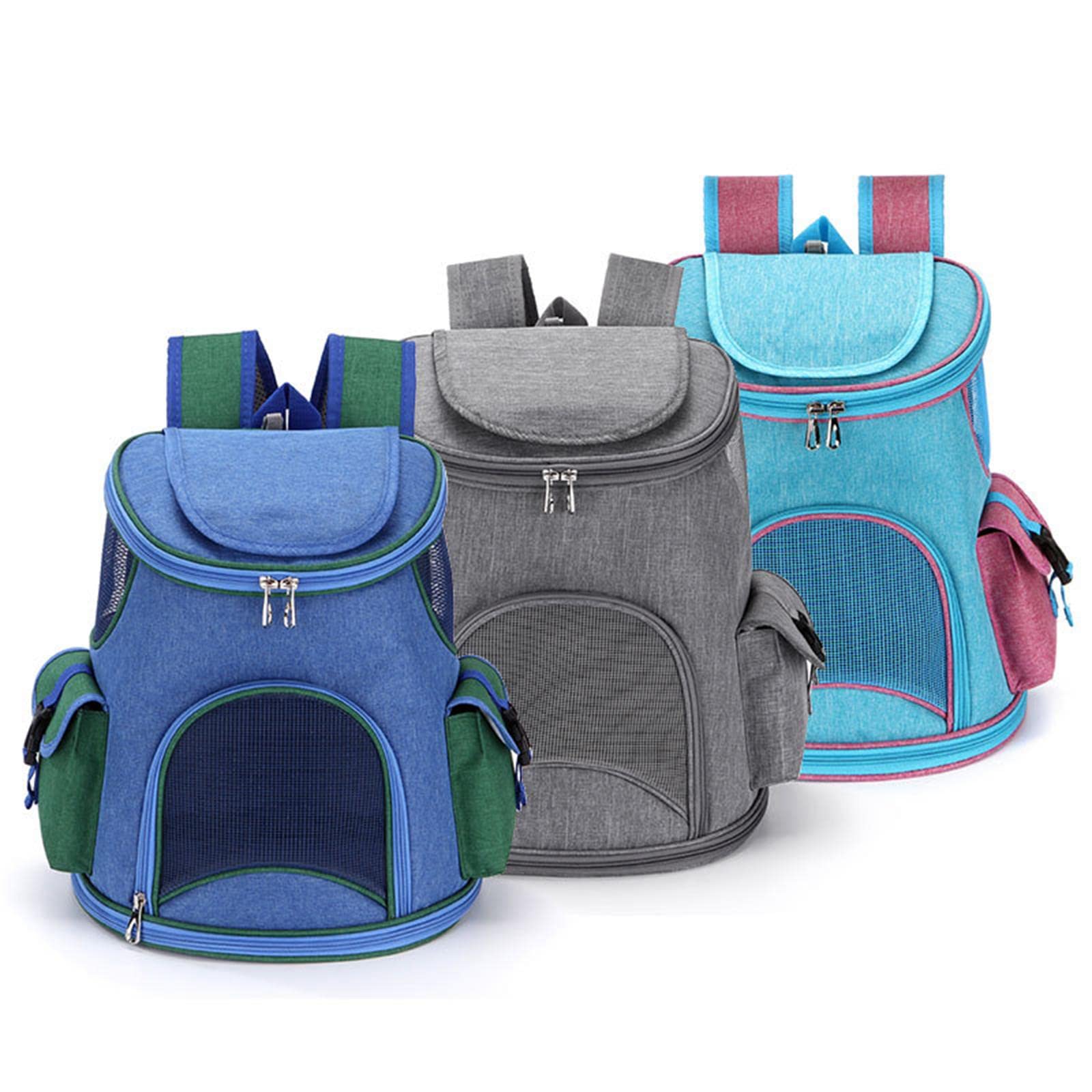 CALANDIS Pet Carrier Backpack Adjustable Strap Pet Travel Bag for Outdoor Dog Light Blue 6.6lb | Carriers & Totes | Dog Supplies