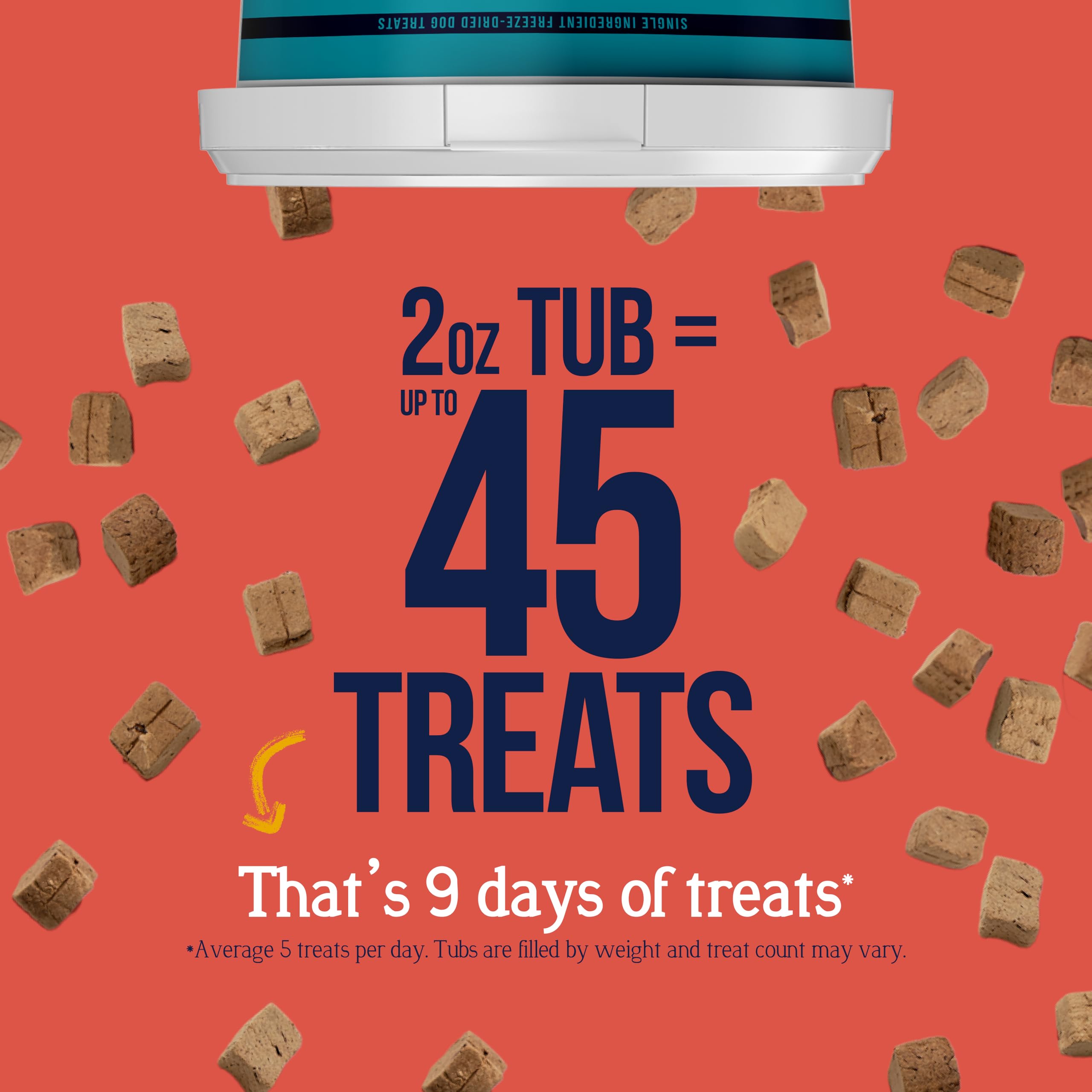 Stewart Single Ingredient Freeze Dried Raw Dog Treats, Beef Liver, 2 Ounce Resealable Tub, Training Treats or Meal Topper for Al