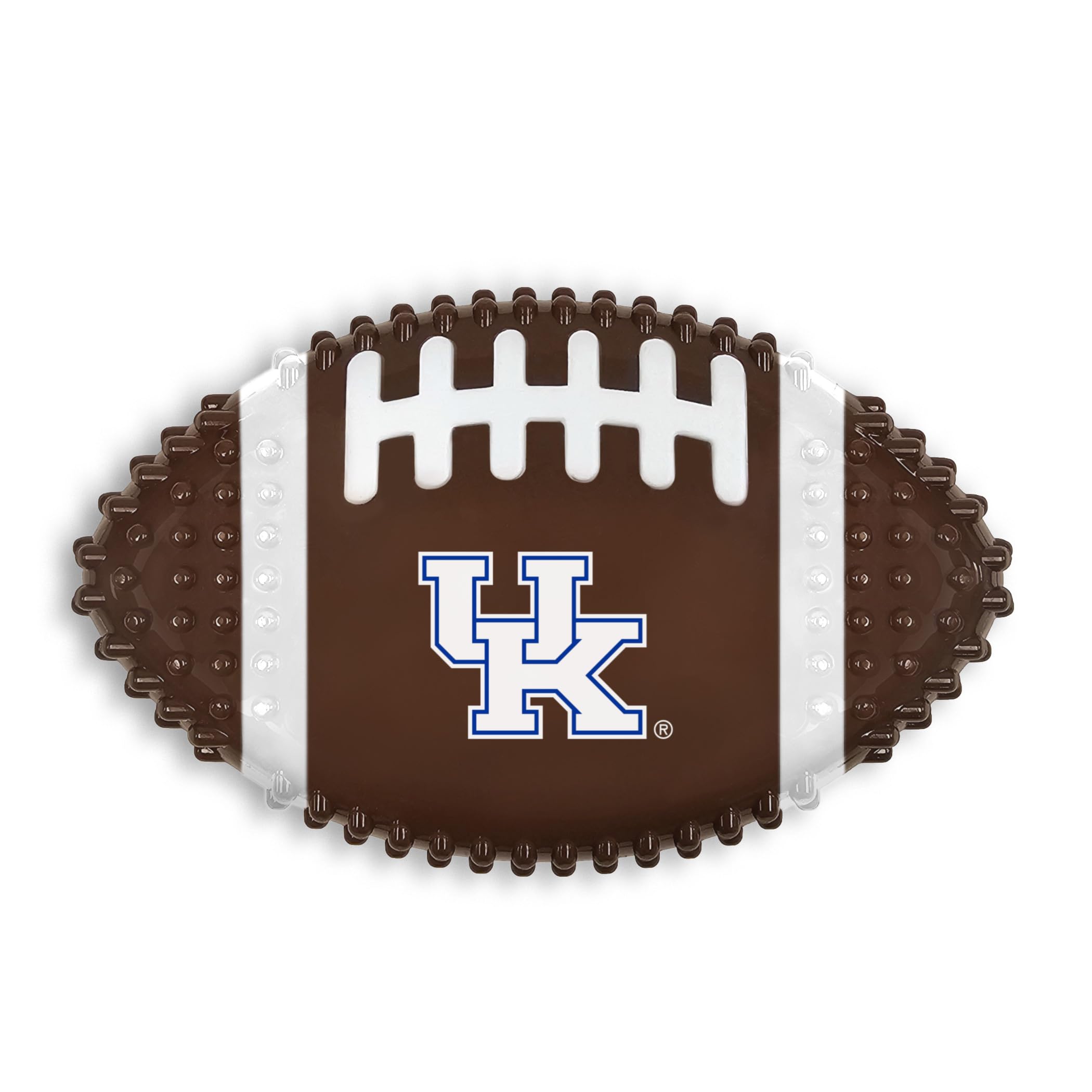 Ncaa Kentucky Wildcats Mega-Chew Hard Nylon Bacon-Flavored Dog Bone Football Chew Toy. Interactive Tasty & Fun Dog Chew Toy. Ind