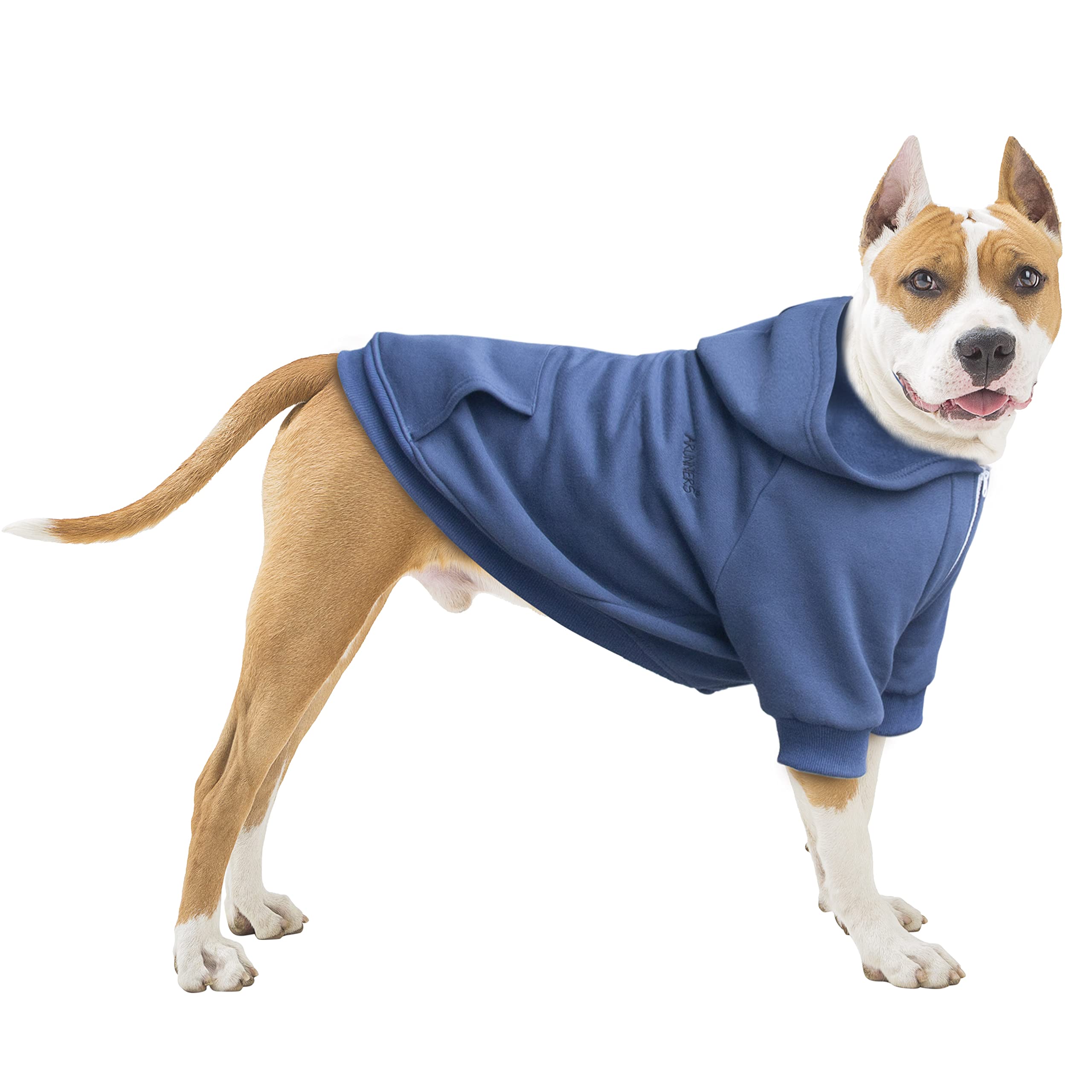Arunners Extra Large Dog Clothes Hoodies Zip Up Sweaters For Big Dogs Labrador Border Collie Blue 4Xl
