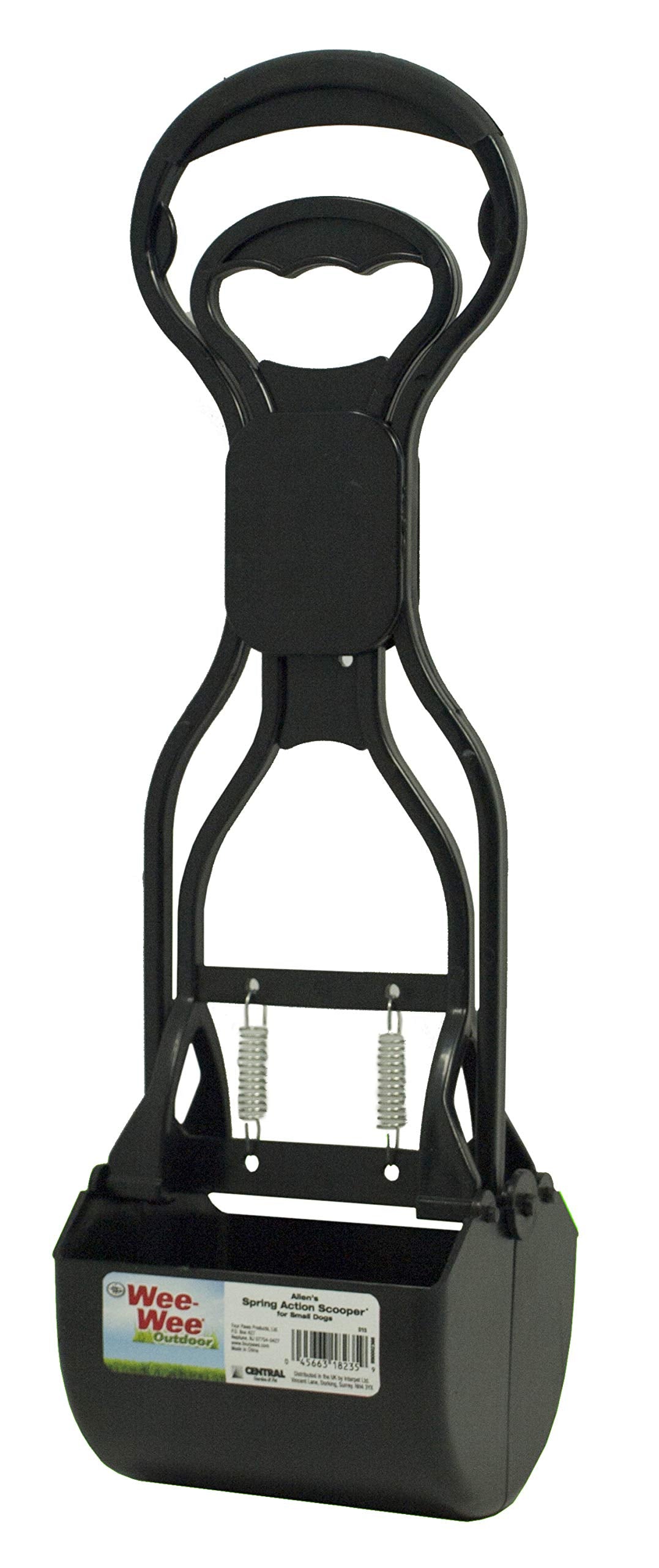 Four Paws Allen'S Spring Action Dog Scooper For Hard Surfaces 3.75' X 4.5' X 15.5'