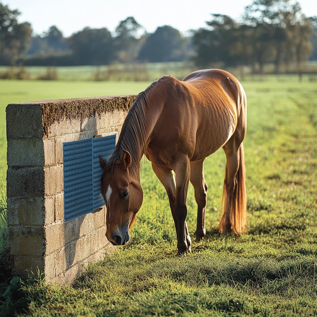Horse Scratching Post Pad 4-Pack, Dog Scratch Pad, Cow Scratching Post, Soft Touch Itch Relief Pad Scratcher for Horses, Cows, G