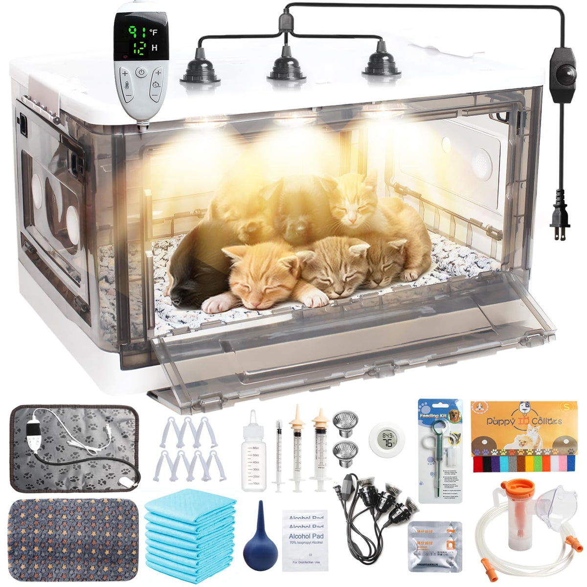 Incubator For Puppies,Kitten Incubator With Heating,Puppy Incubator For Dogs, Incubator For Newborn Puppies And Kittens,Small Ma