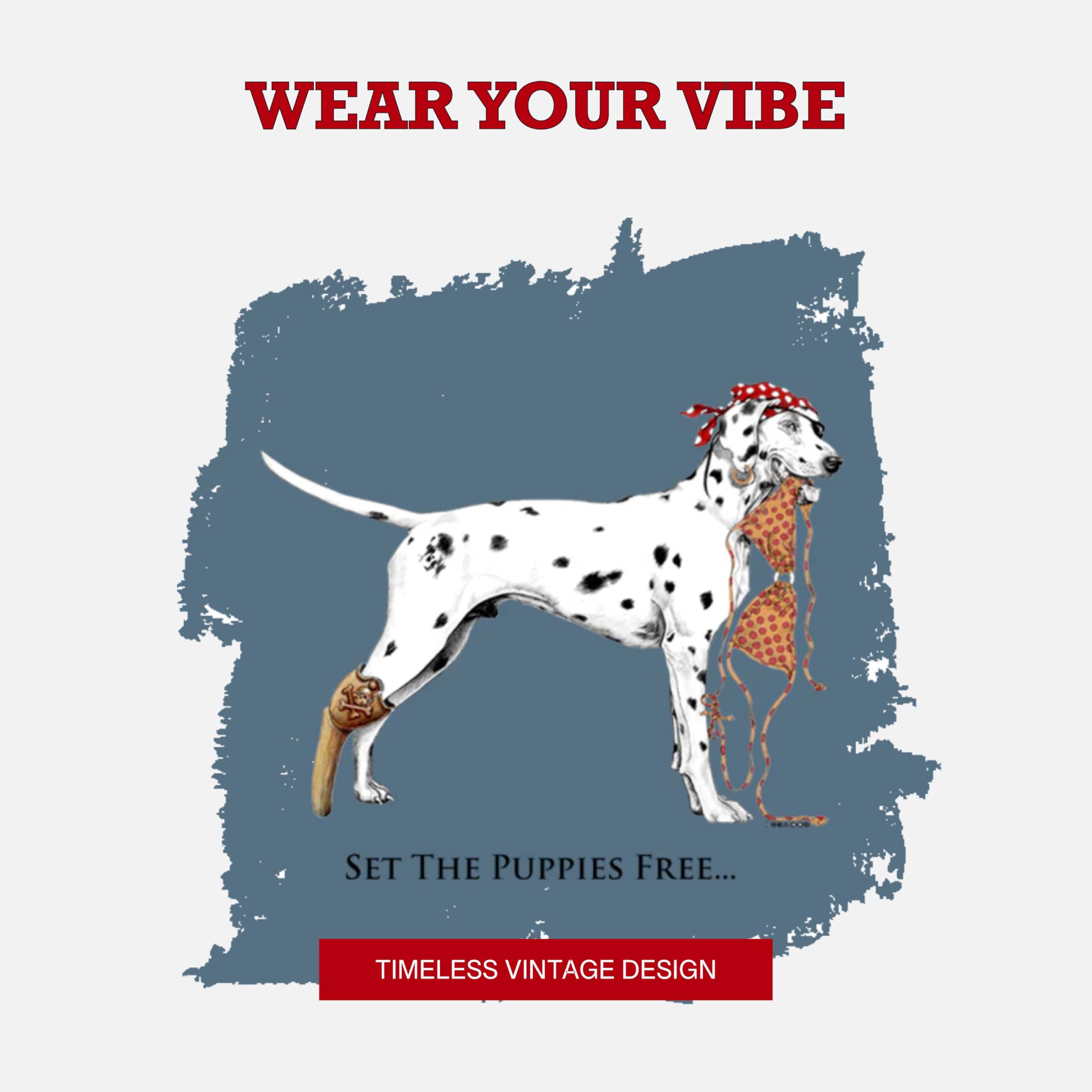 Sea Dog Novelty Vintage Bikini Dog (Blue Jean, Xlarge)