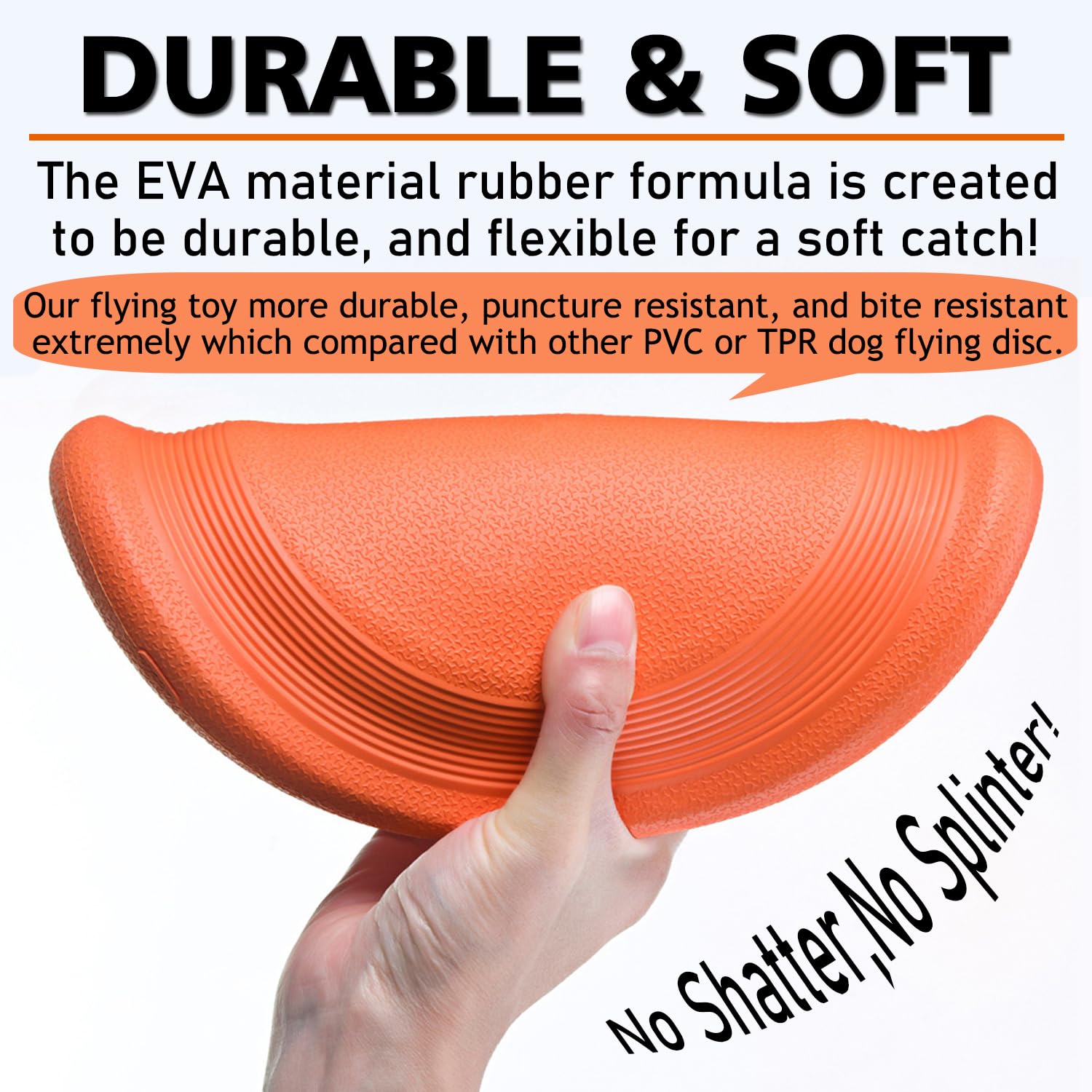 Xigou Dog Flying Disc (2 Pack) - Durable Rubber Flying Disc Dog Toy - 9.25'' Indestructible Rubber Dog Flying Disc - Puncture Re