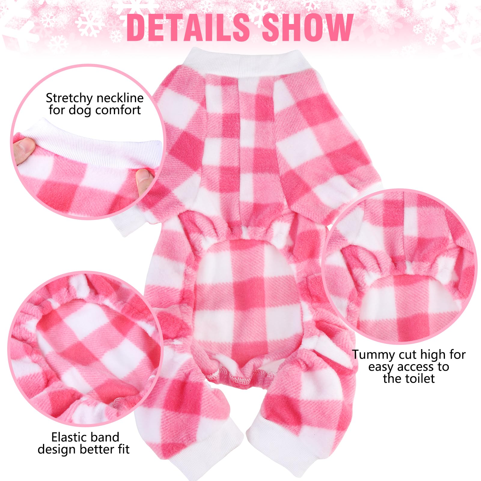 Scenereal Dog Pajamas For Small To Large Dogs Soft Pet Sweater Clothes Warm Puppy Onesie Outfits For Doggie Winter Christmas - Dog Jammies Pjs