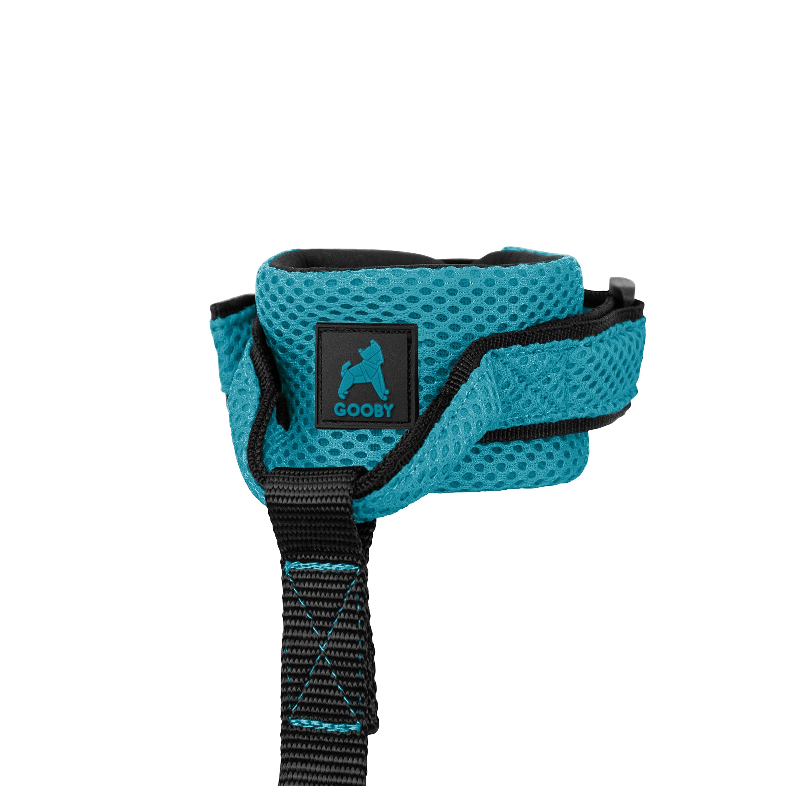 Gooby Soft Mesh Wrist Band Surfer Leash - Turquoise, 6 Ft - Comfortable Hands Free Leash With Elastic Band For Small, Medium And Large Dogs