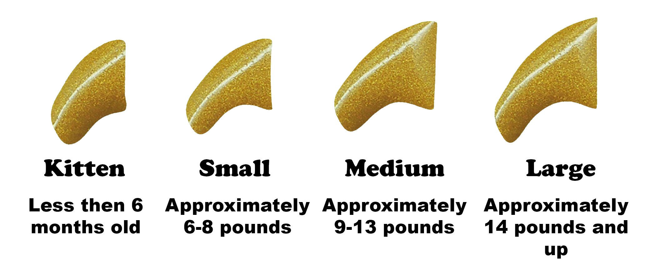 Purrdy Paws Soft Nail Caps For Cat Claws Metallic Gold Large