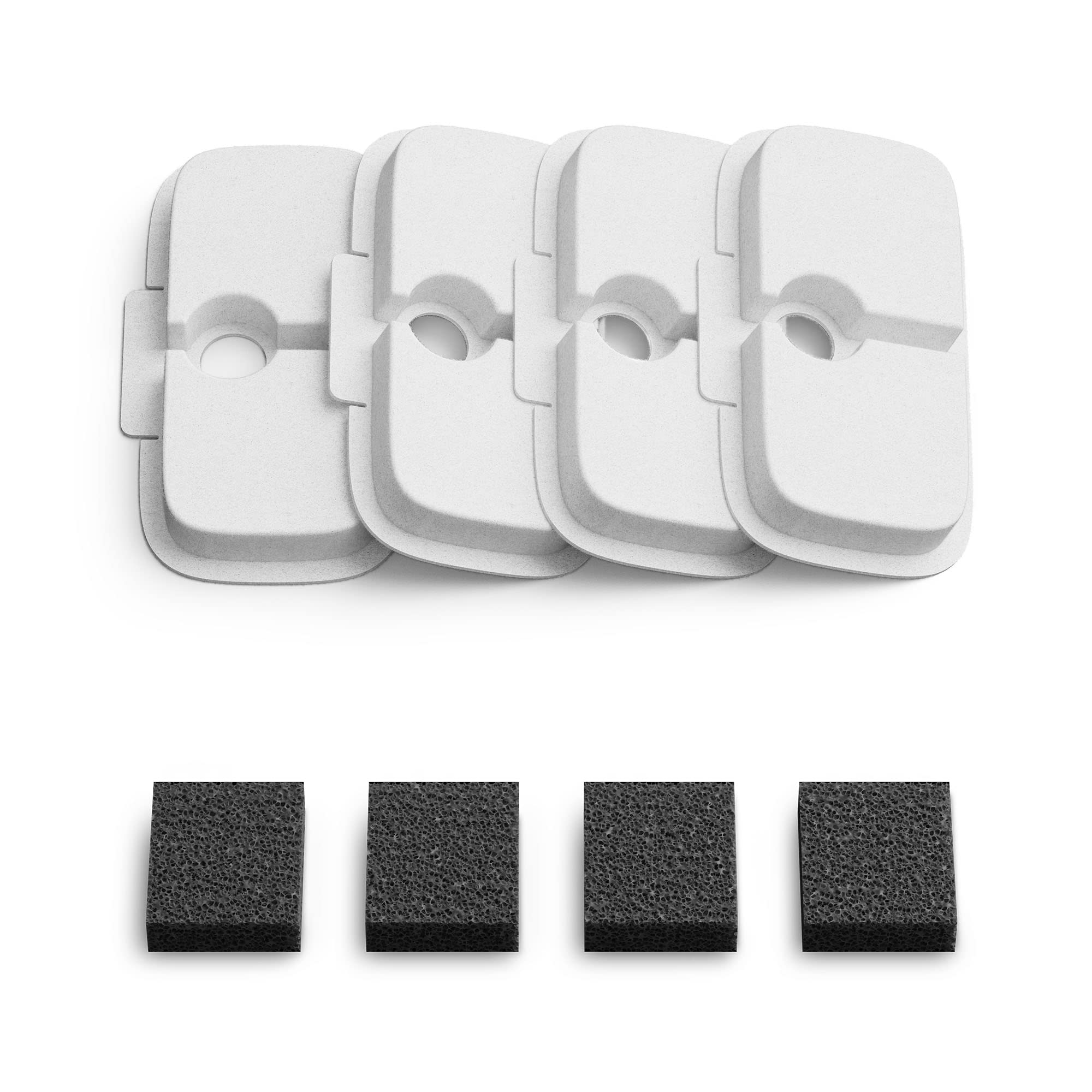 Petlibro 4 Packs Replacement Filters For Dockstream Cat Water Fountain Plwf105/Plwf115/Plwf005, 2 Months Set Of Replacement Filters For Ultra Quiet Pet Water Fountain